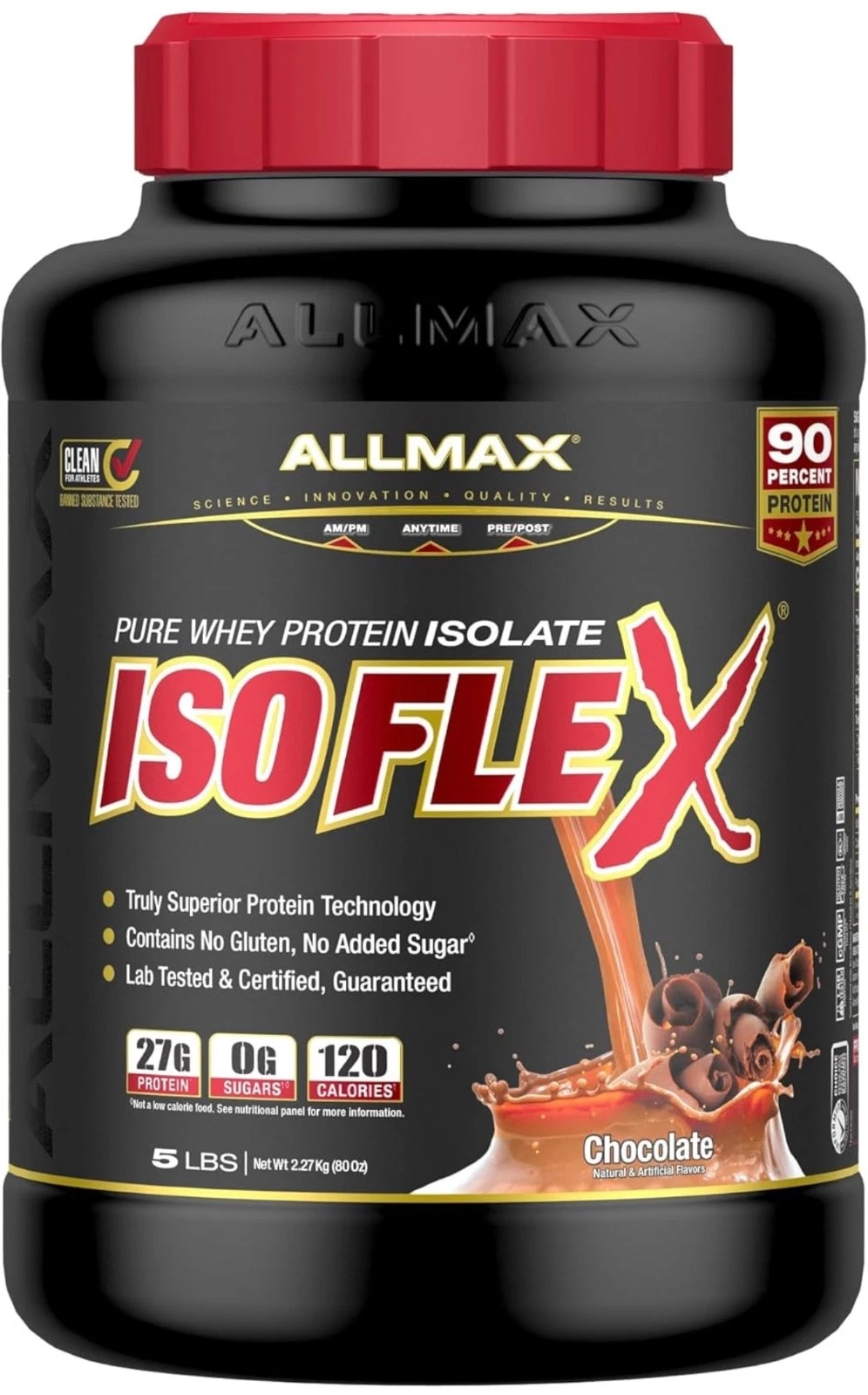 ISOFLEX®, Pure Whey Protein Isolate, Chocolate, 5 lbs (2.27 kg) 🍫