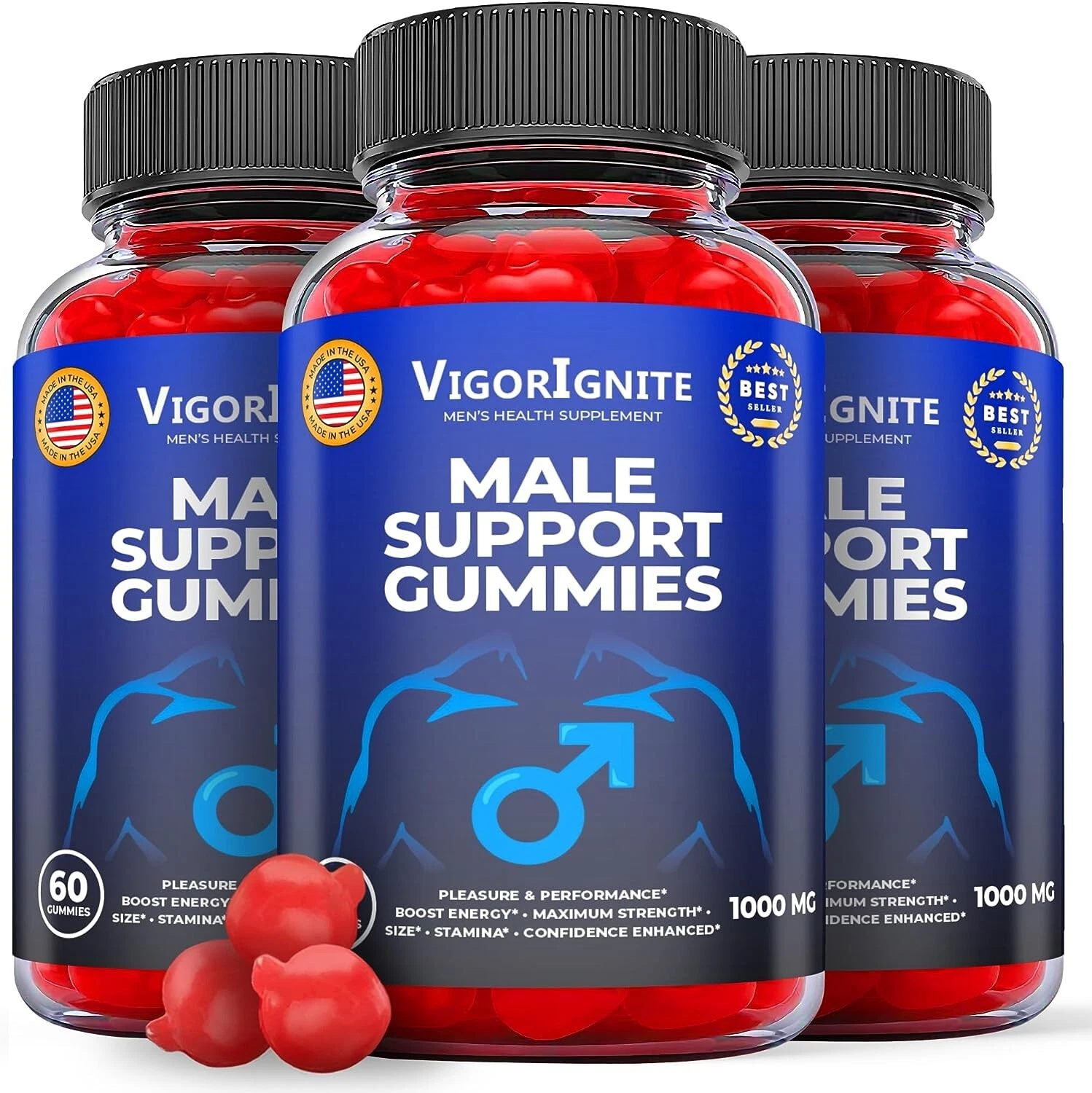 (3 Pack) - Vigorignite Gummies - Male Enhancement Support Multivitamin -180 Gums