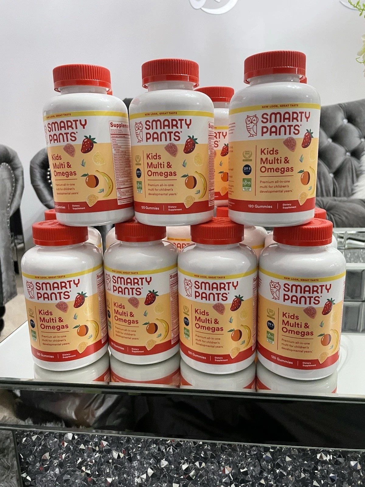 2 Pack SmartyPants Kids Multi & Omegas Dietary Supplement 120 Gummies