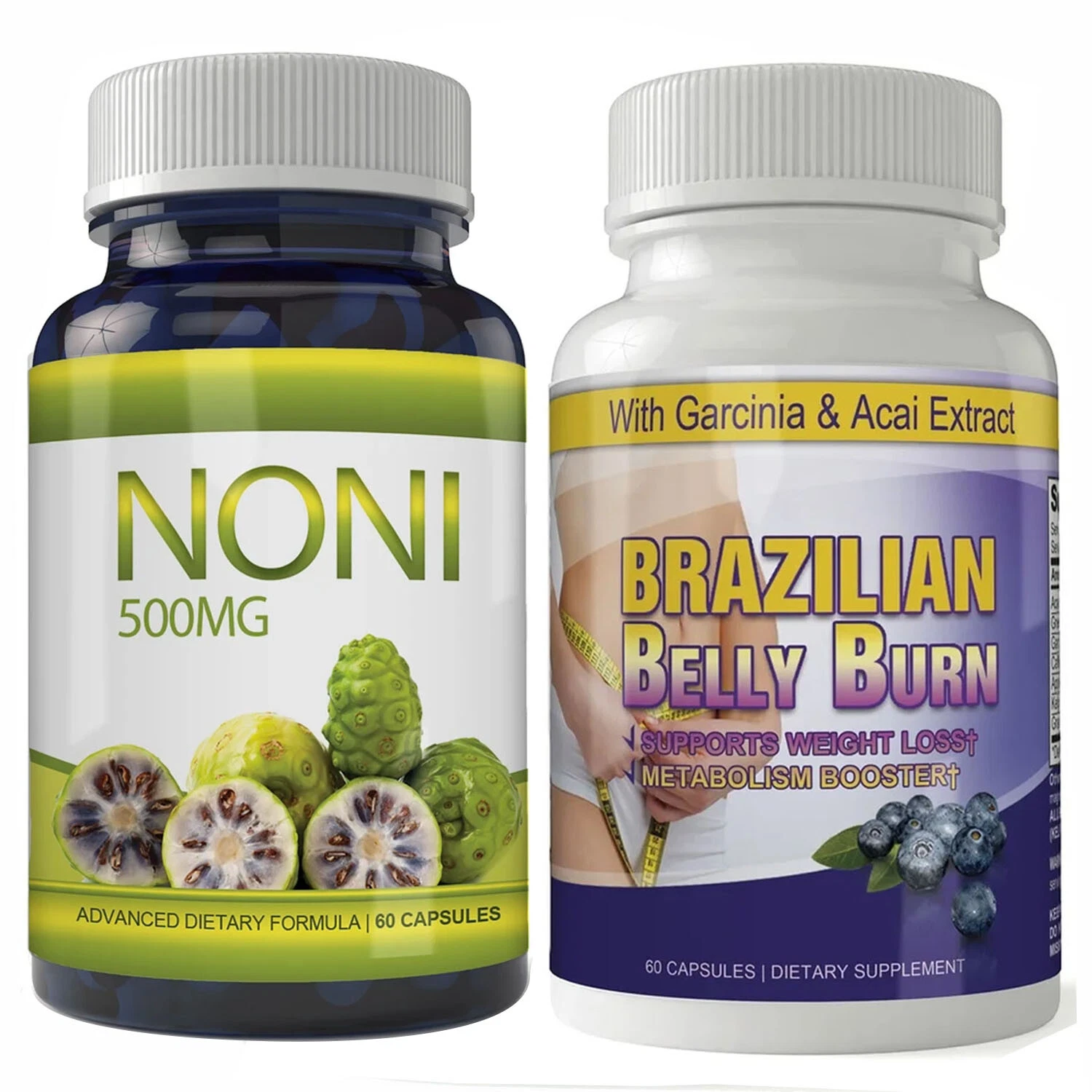 Noni Brazilian Belly Burner Weight Loss Slimming Diet Caps Combo Free Shipping