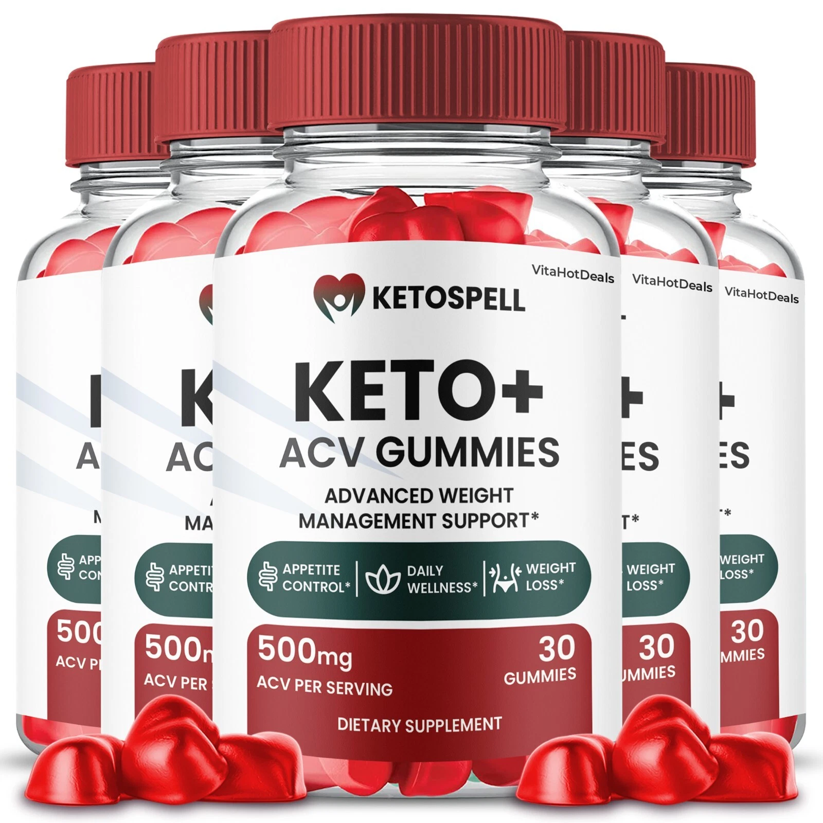 Keto Spell ACV gummies , KetoSpell Gummies Max Strength Supplement ( 5 Pack)