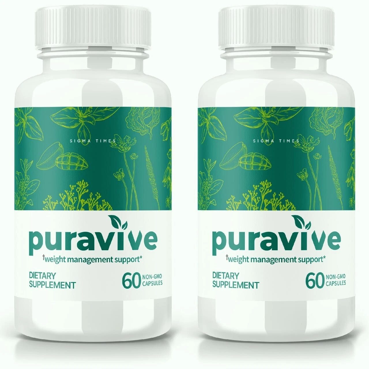 (2 Pack) Puravive Weight Loss Capsules - Official Formula 120ct