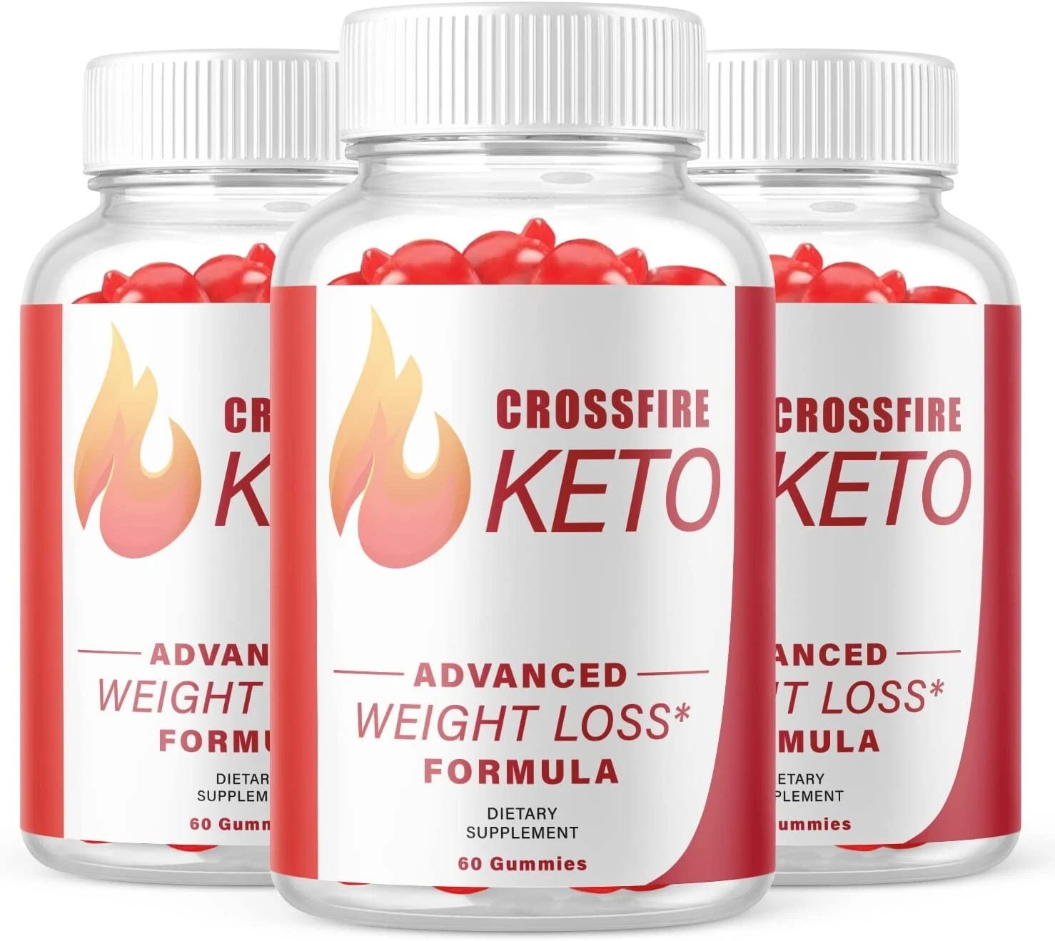 3 Pack- Crossfire Keto ACV Gummies, Vegan, Weight Loss Supplement - 180 Gummies