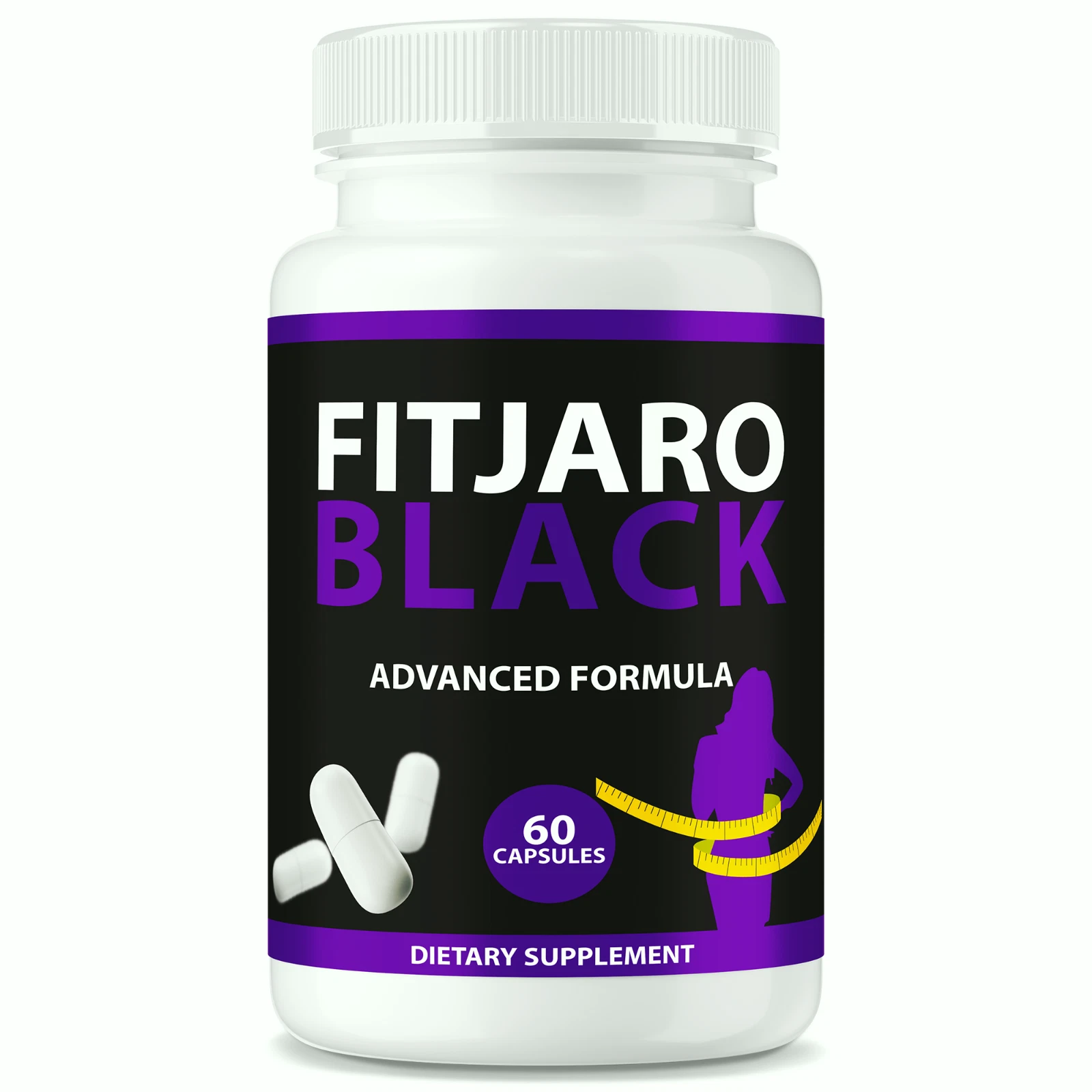 Fit Jaro Black for Weight loss, Advanced FitJaro Fat-Burning Formula 60 ct