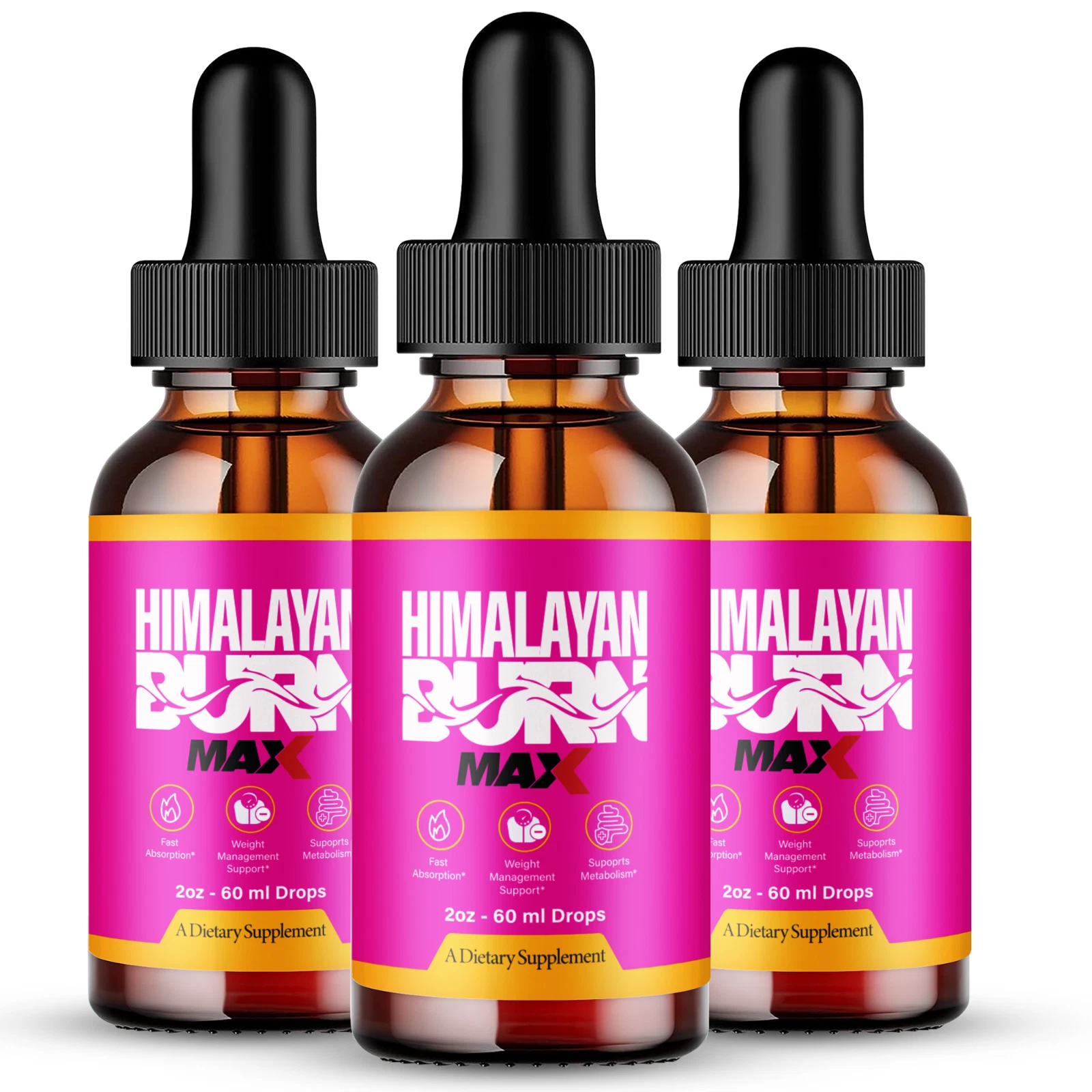 (3 Pack) Himalayan Burn Max Keto Drops, Advanced Weight Loss Management Droppers