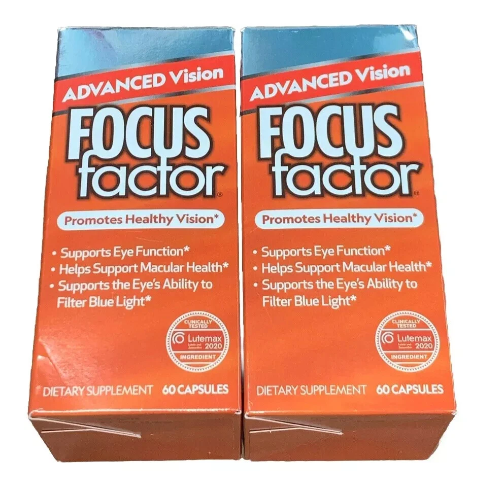 Lot Of 2 Focus Factor Advanced Vision Supplement 60ct/each Exp05/2025