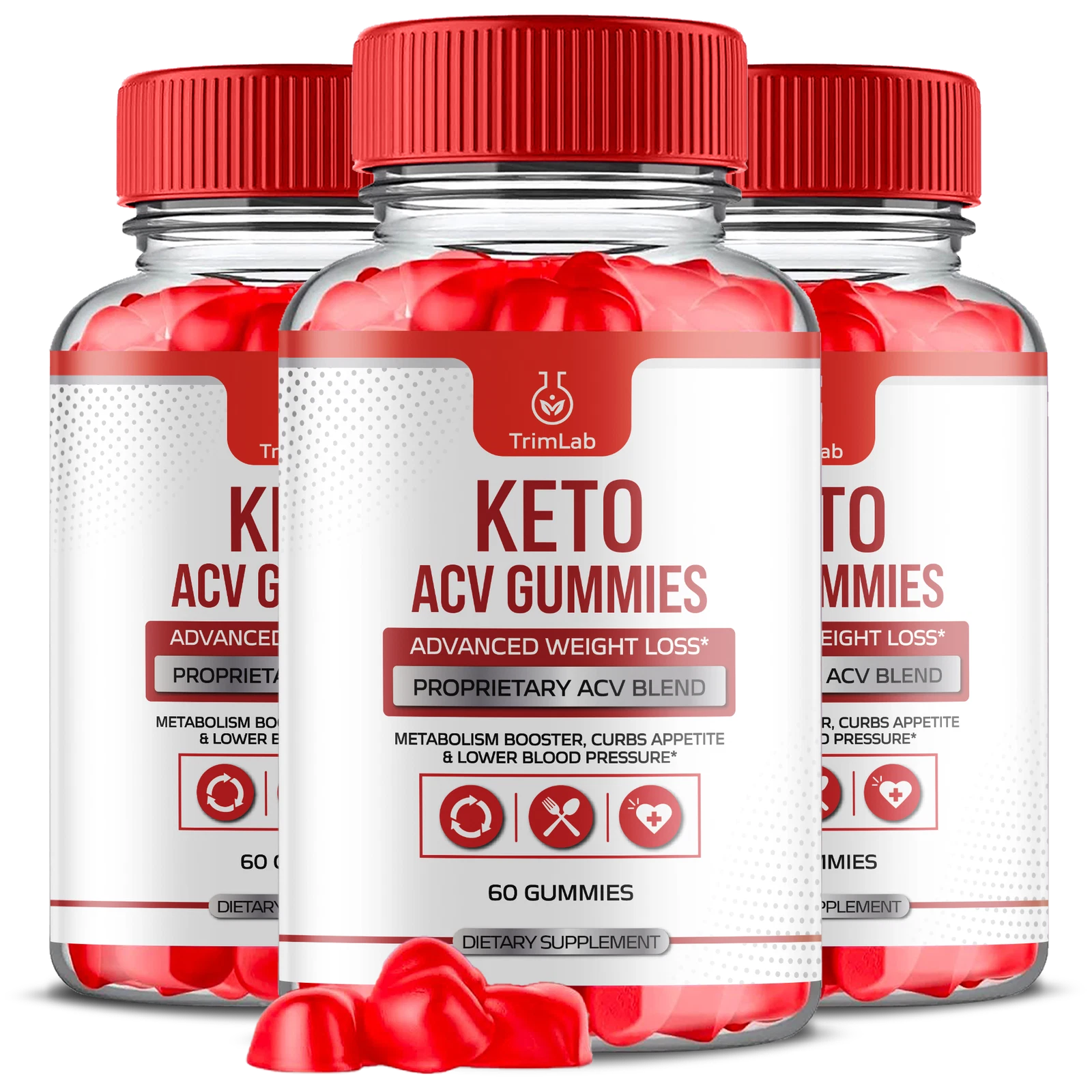 Trimlab Keto ACV Gummies - Trimlab Keto Gummies For Weight Loss, Vegan ( 3 Pack)