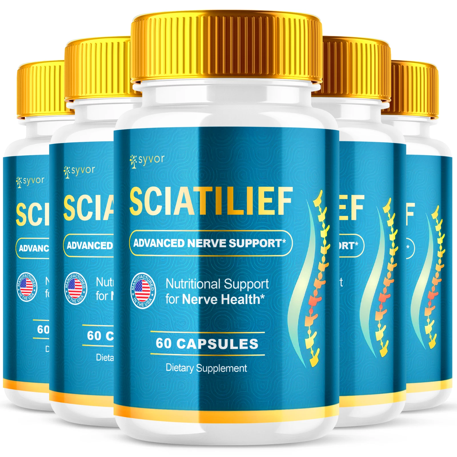 Sciatilief Advanced Nerve Support Formula Maximum Strength Vitamin 300 Capsules