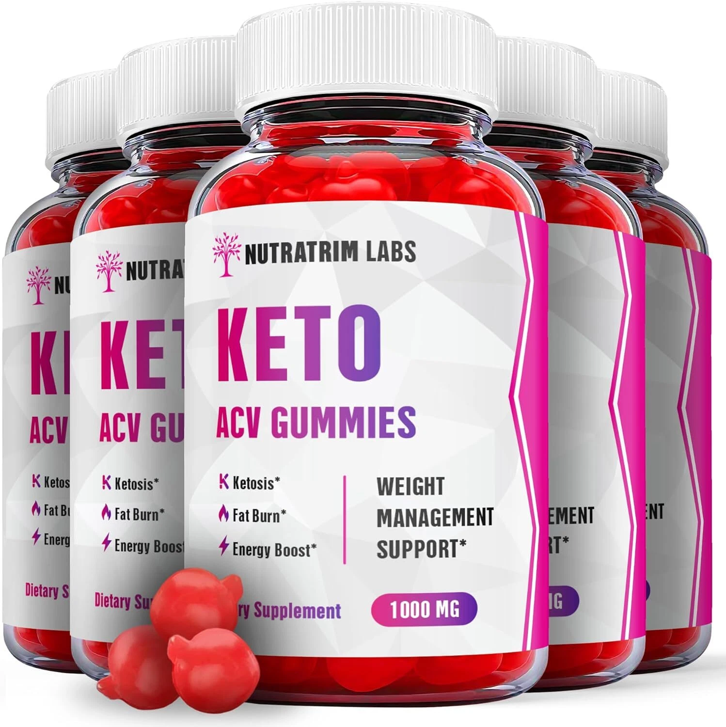 Nutratrim Labs Keto Gummies- Nutratrim Labs ACV Gummy Weight Loss ORIGINAL-5Pack