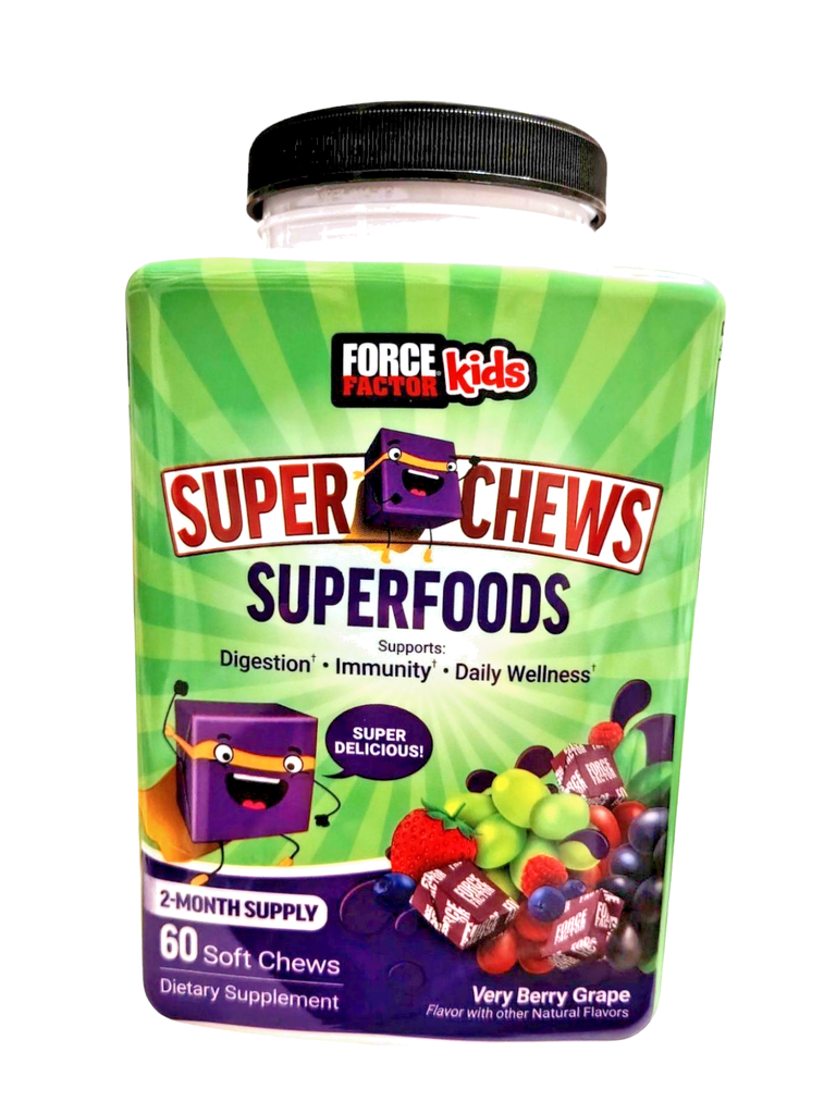 Force Factor Kids Super Chews Superfoods Vitamins and Immune Support Supplement