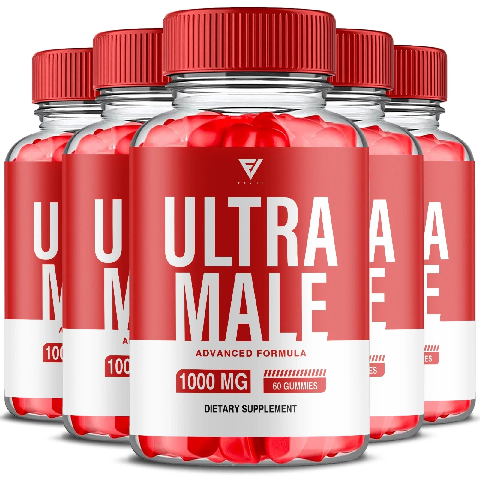 (5 Pack) Ultra Male Gummies Ultra Male Performance Supplement (300 Gummies)