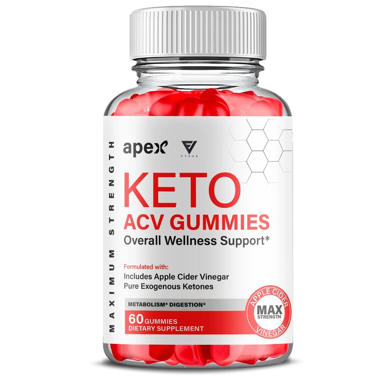 Apex Keto ACV Advanced Weight Loss Support Supplement (60 Gummies)