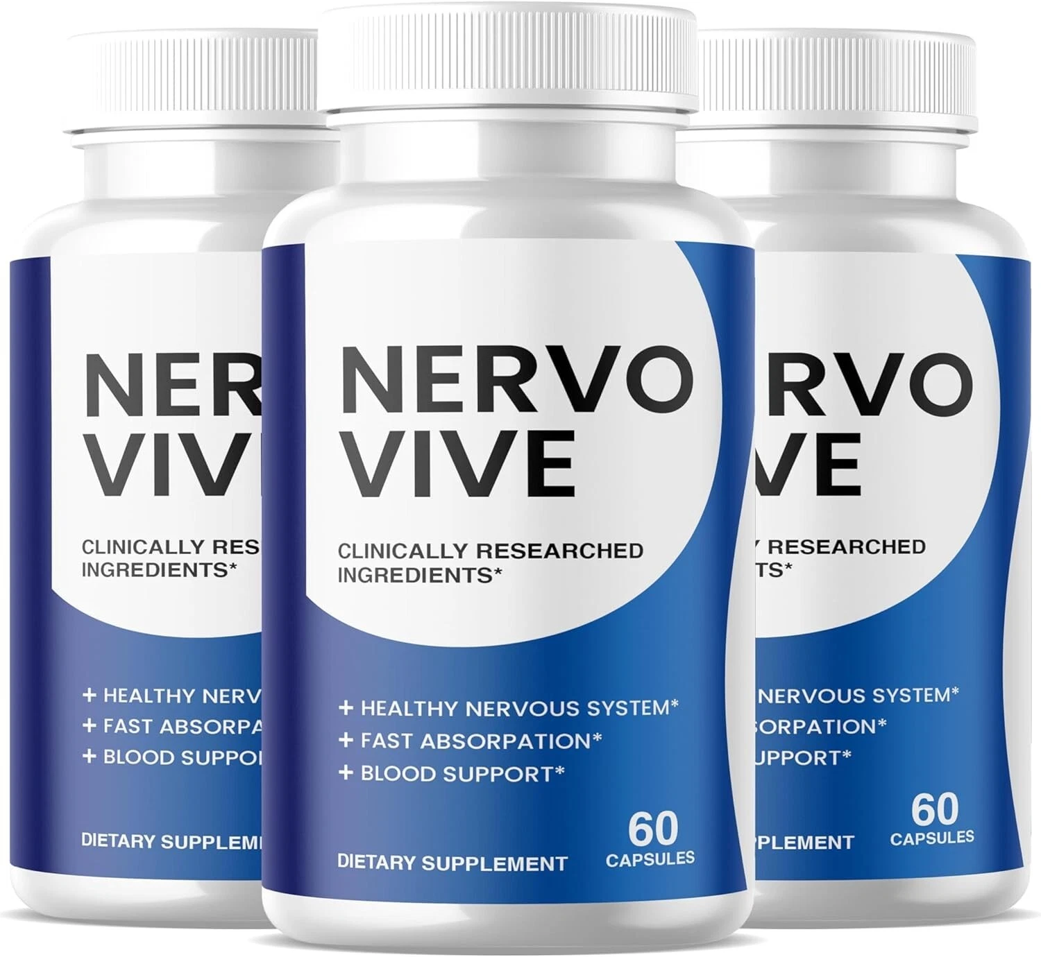 Nervo Vive Fast Absorption Blood Support Dietary Supplement (180 Capsule) 3-Pack