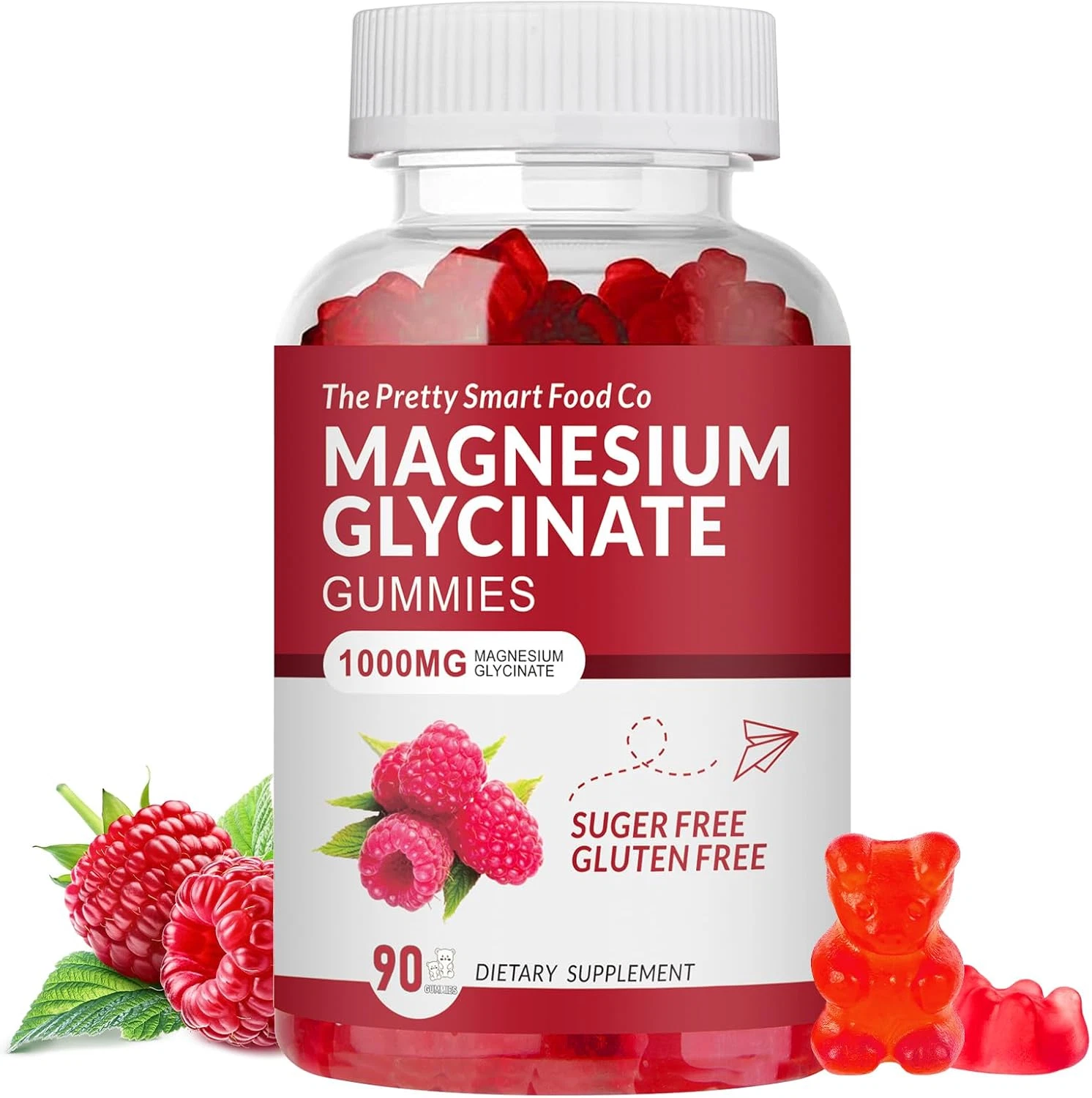 Magnesium Glycinate Gummies 1000Mg - 90 Ct | Magnesium Potassium Supplements for