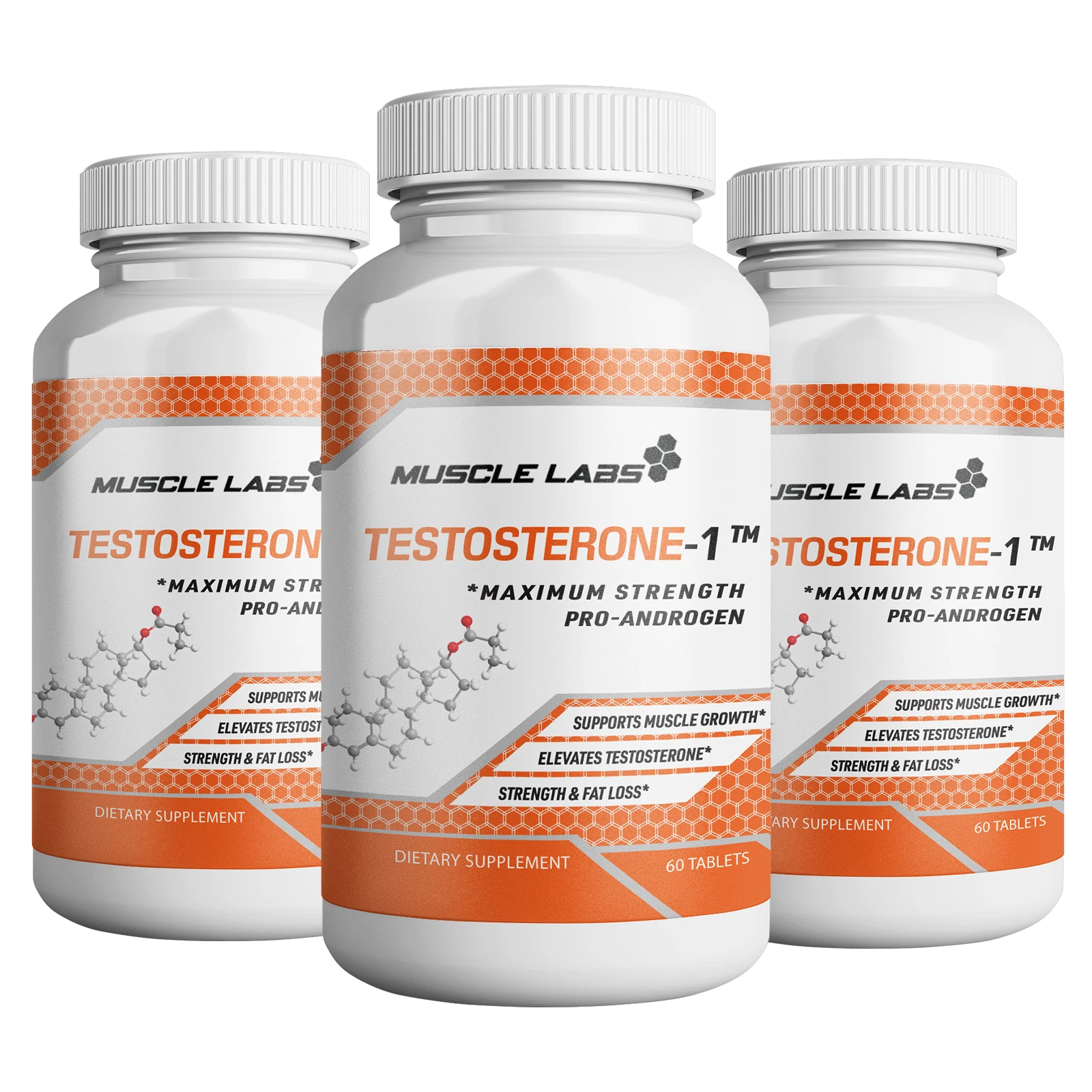 TESTOSTERONE Booster For Men with EstroBlock - 3 Bottle Special + FREE Shipping