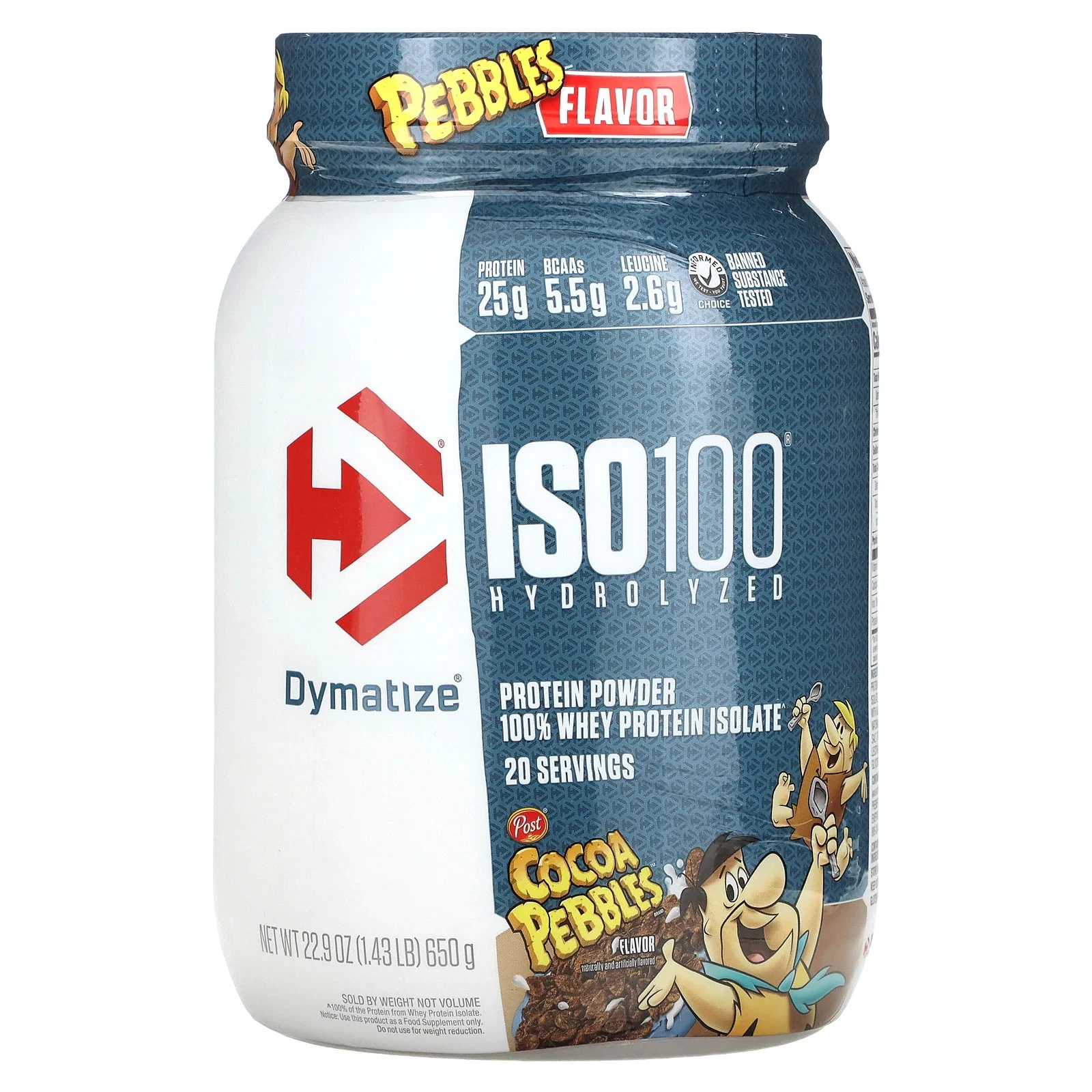 ISO100® Hydrolyzed, 100% Whey Protein Isolate, Cocoa Pebbles, 1.43 lb (650 g)