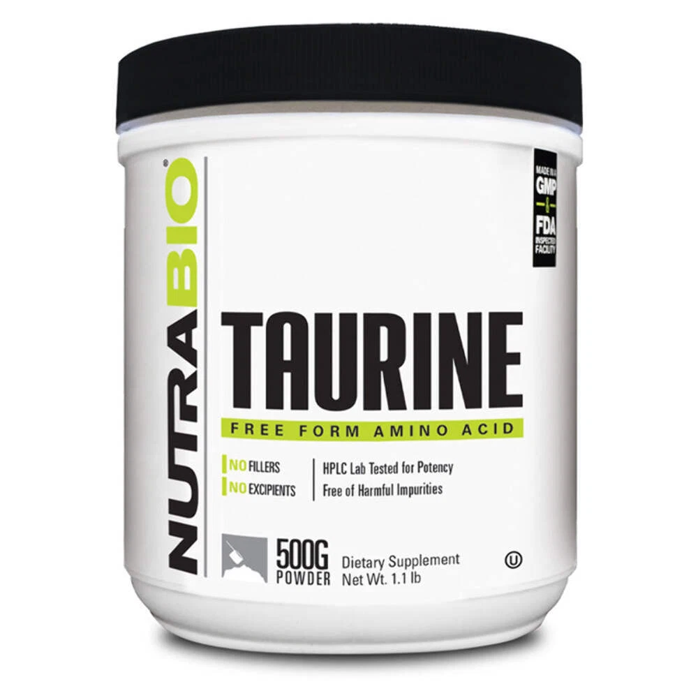 NutraBio - TAURINE Powder - 500g Unflavored