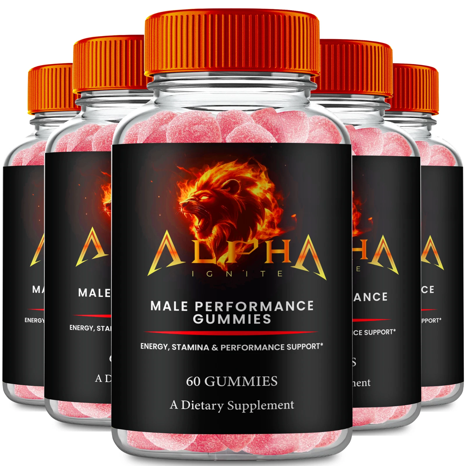 (5 Pack) Alpha Ignite Men Gummies, AlphaIgnite Maximum Male Performance Gummy