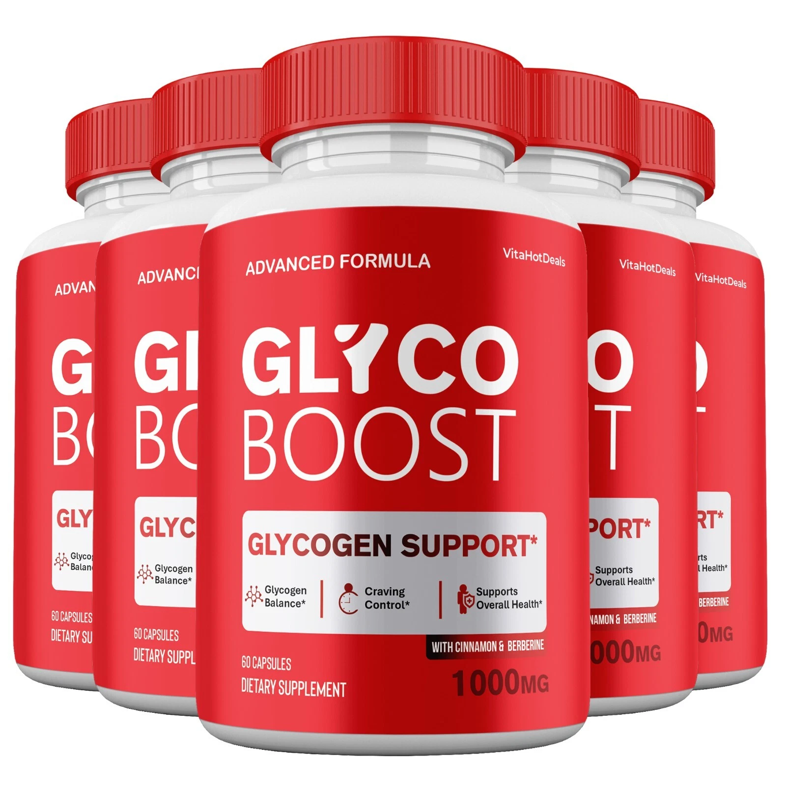 Glyco Boost Capsules, , Maximum Strength, GlycoBoost Blood Supplement (5 Pack)