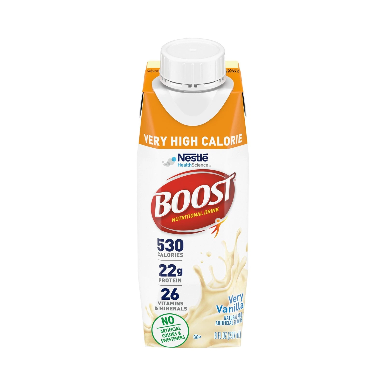 Nestlé Boost Very High Calorie Nutritional Drink Very Vanilla - 8 oz 24 Count
