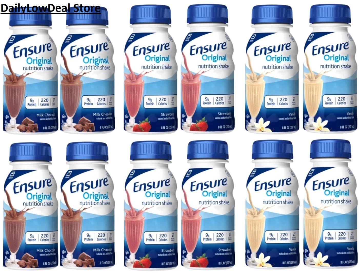 Ensure Original Milk Chocolate, Vanilla, Strawberry Shake 8 FL OZ- Choose Flavor