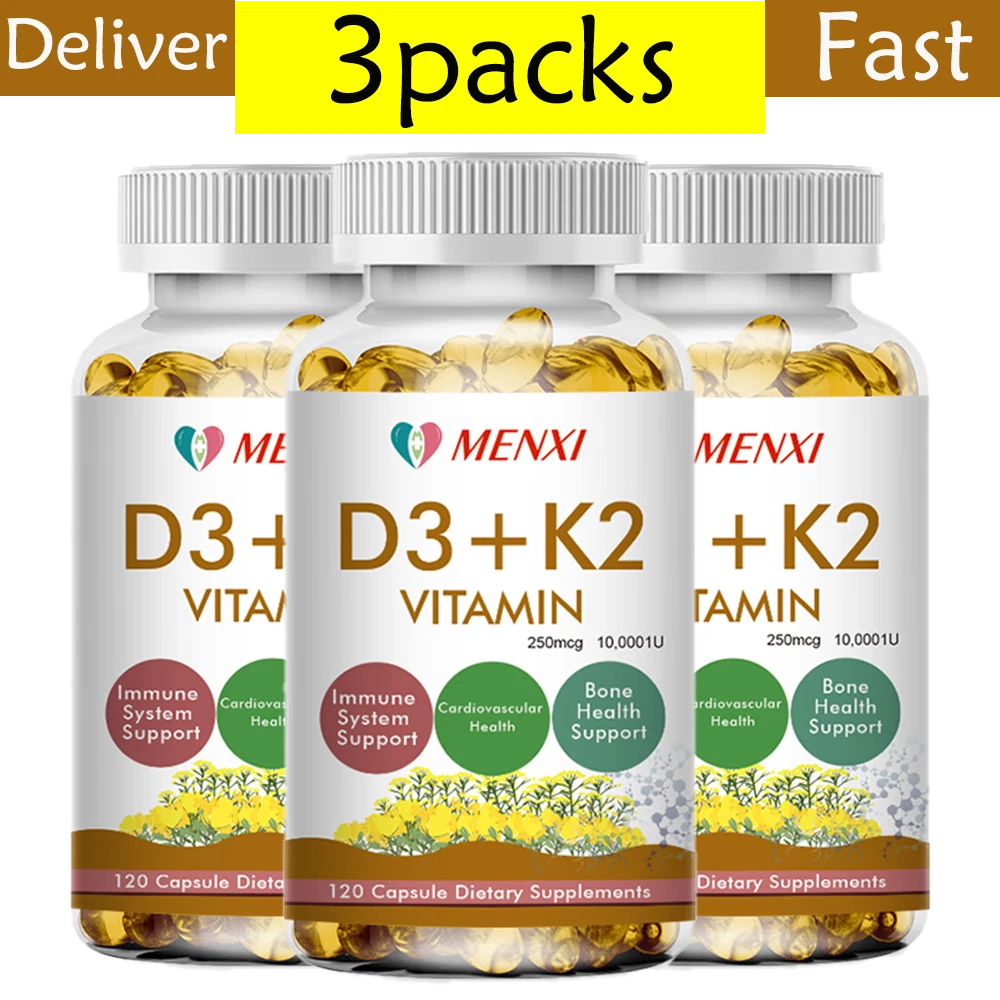 Vitamin D3 10000IU & K2 MK-7 250mcg - Extra Strength D3 K2 Supplements 360 Pills