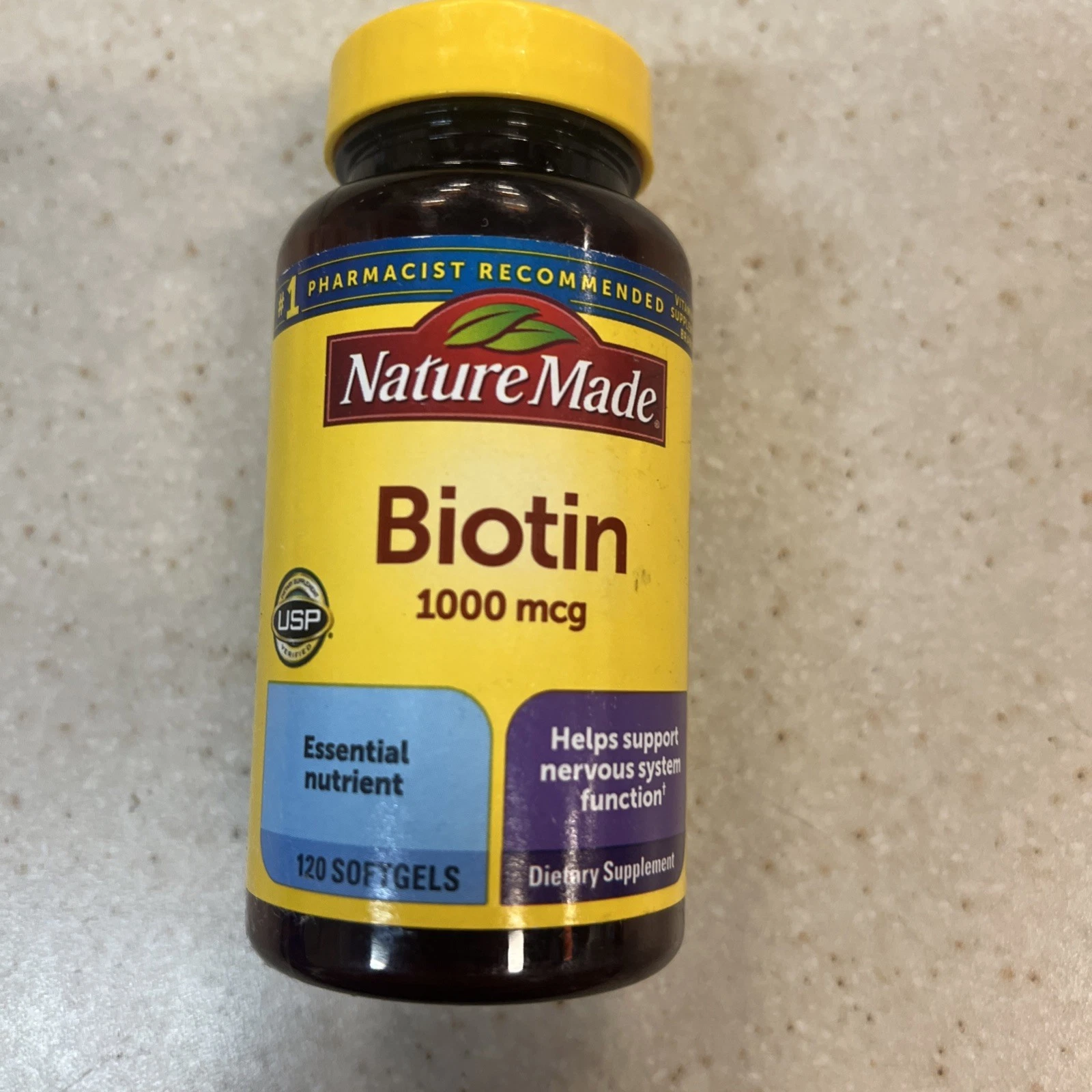 Nature Made Biotin 1000 mcg, Dietary Supplement 120 Count (Pack of 1)
