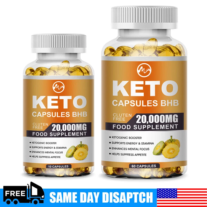 Keto Diet Pills Best Weight Loss Fat Burner Carb Blocker 10/60 Pills