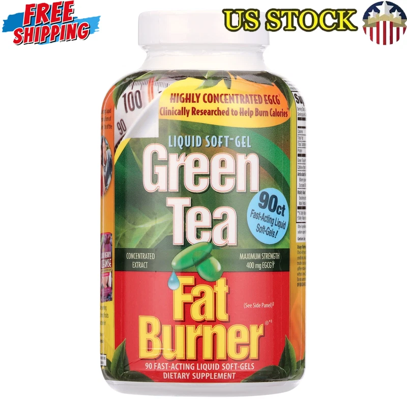 Weight Loss Supplement Green Tea Softgels Fat Burner Antioxidant 90 Gels US
