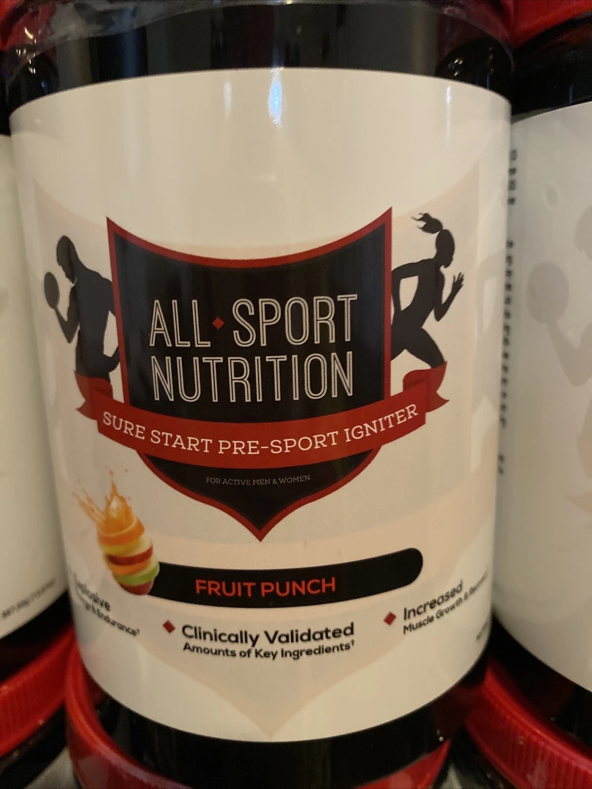Fruit Punch Sure Start Pre Workout powder