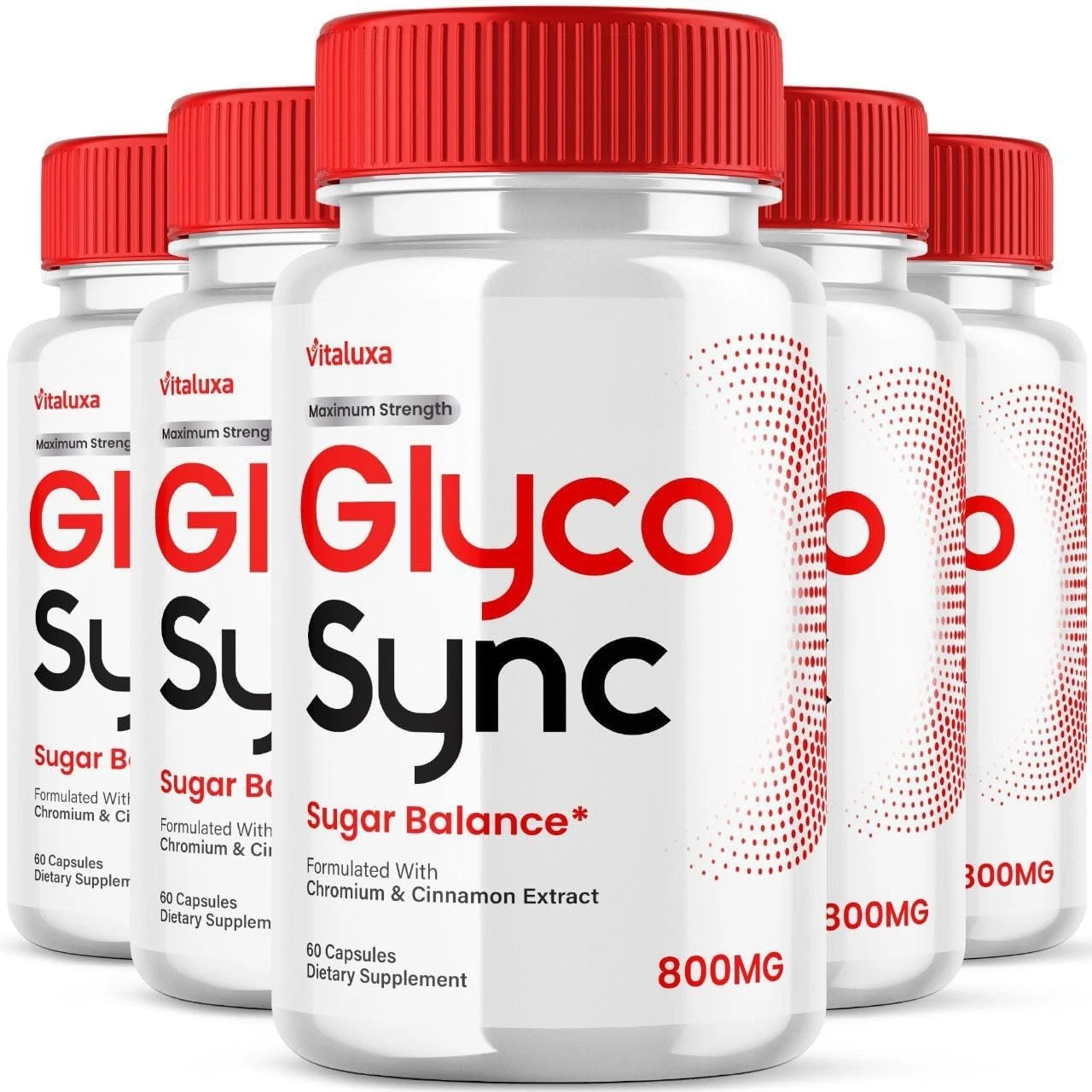 (5 Pack) Glyco Balance Glycogen Control Pills for Blood Pressure + Sugar Support