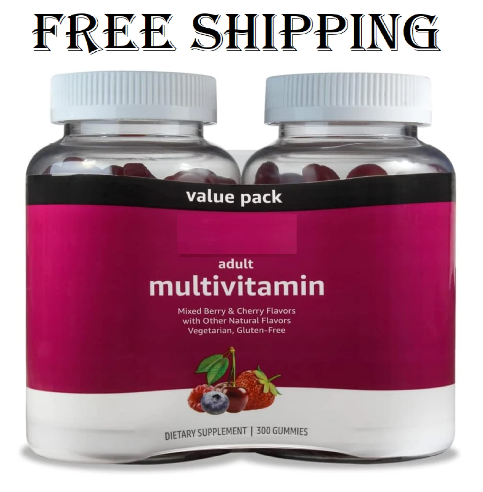 Adult Multivitamin for Men & Women, 300 Gummies with Vitamins A, C
