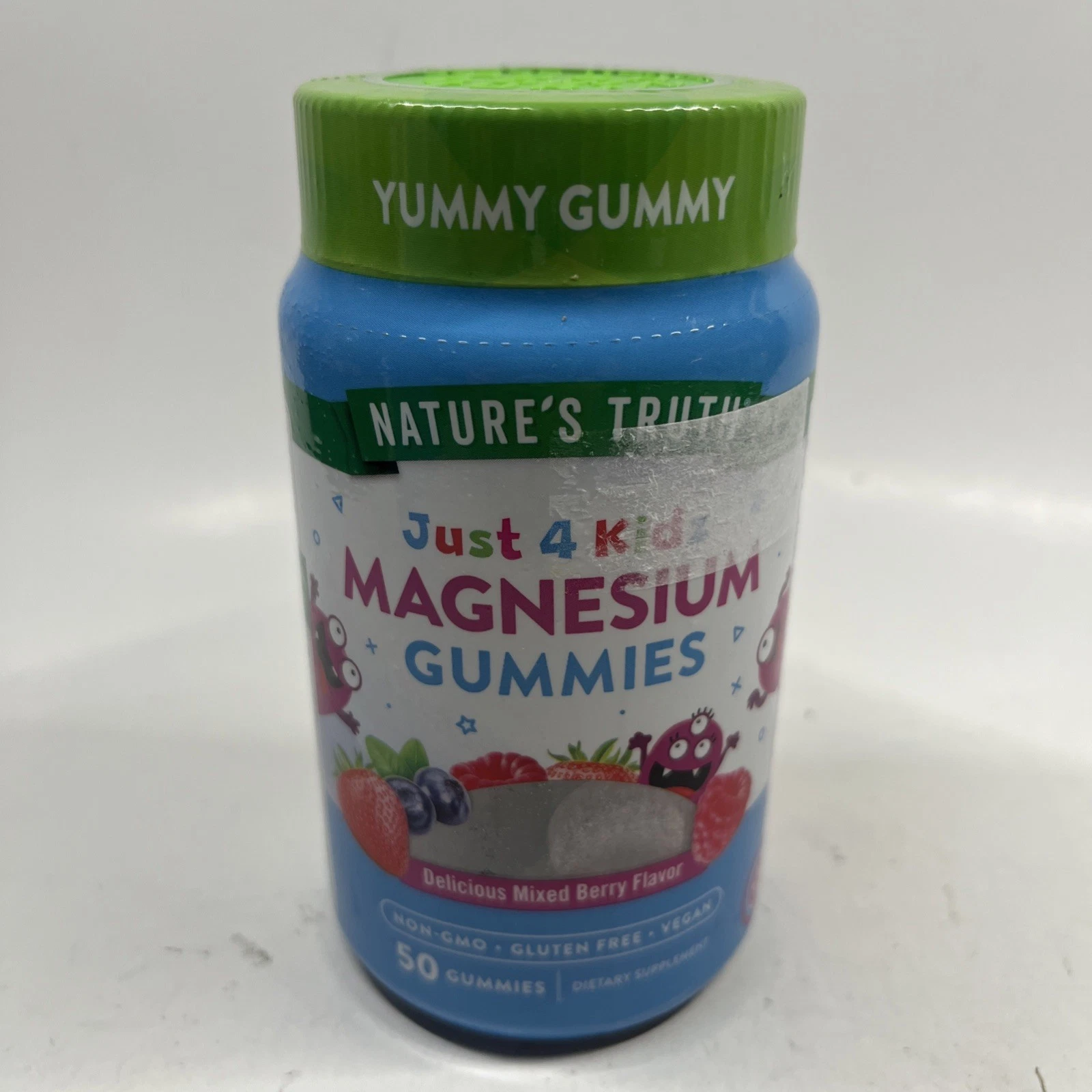 Nature's Truth Magnesium Gummies 50 Count For Kids Vegetarian Exp 07/26 Berry
