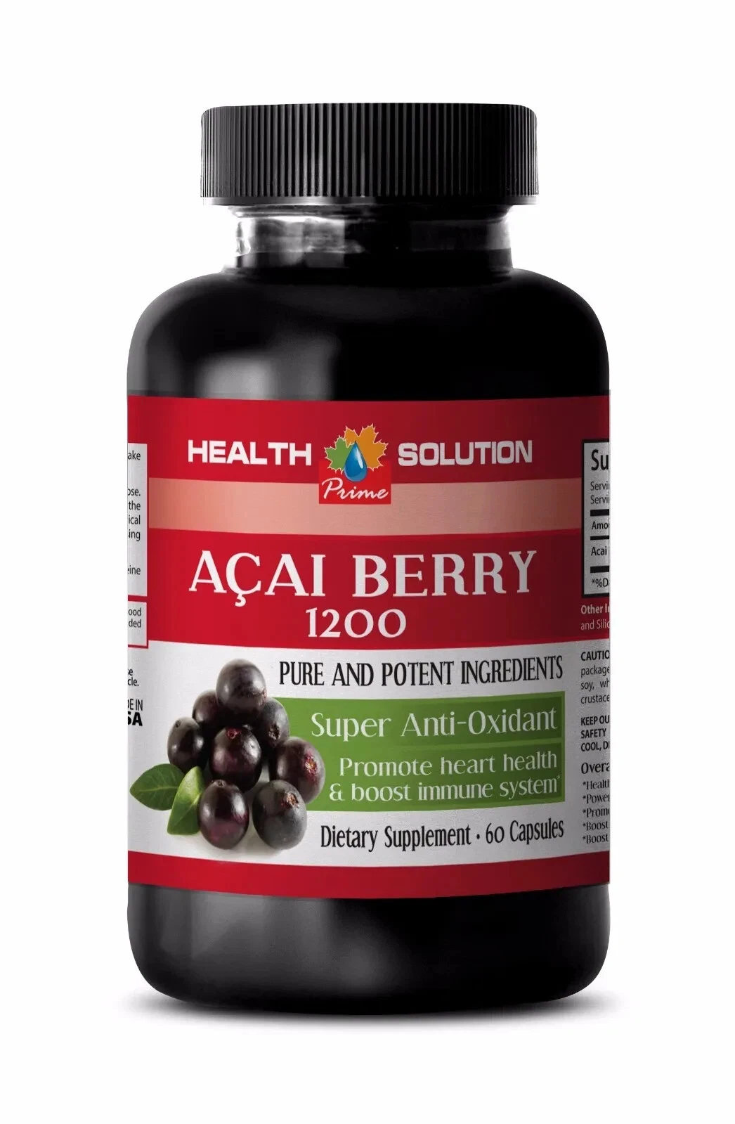 Joint health support - ACAI BERRY - Blood sugar balance 1 Bottle 60 Capsules