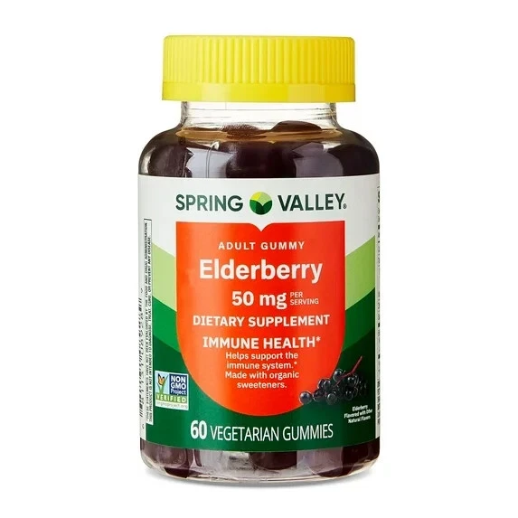 Spring Valley Elderberry Dietary Supplement- Adult Gummies- 60 ct