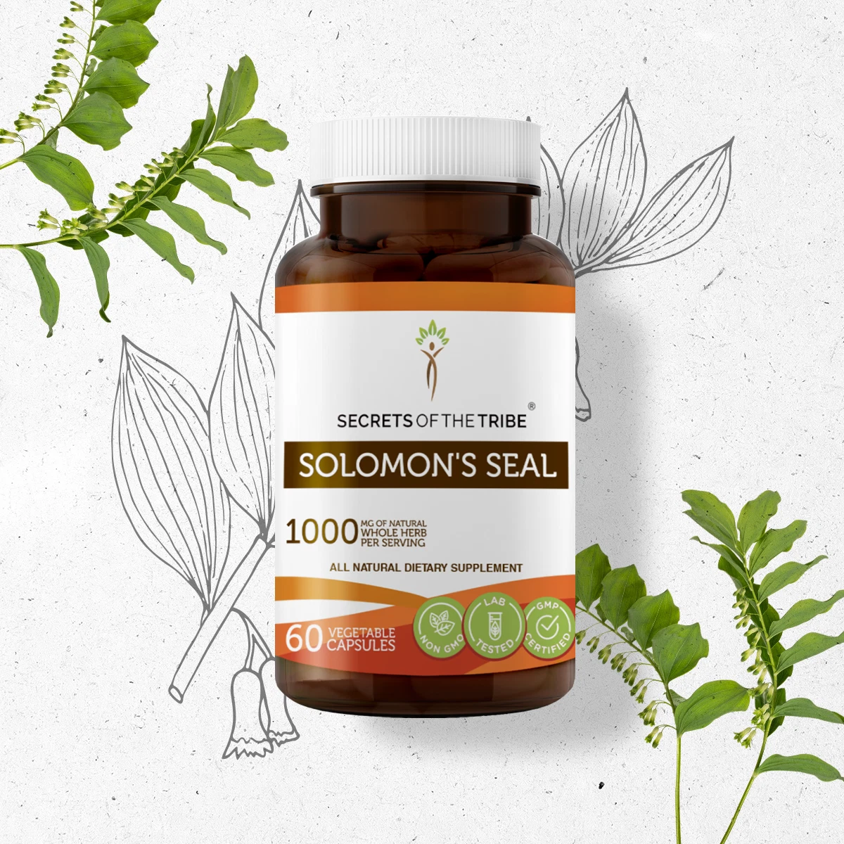 Secretos de la Tribu Sello de Salomón Cápsulas, 500 mg