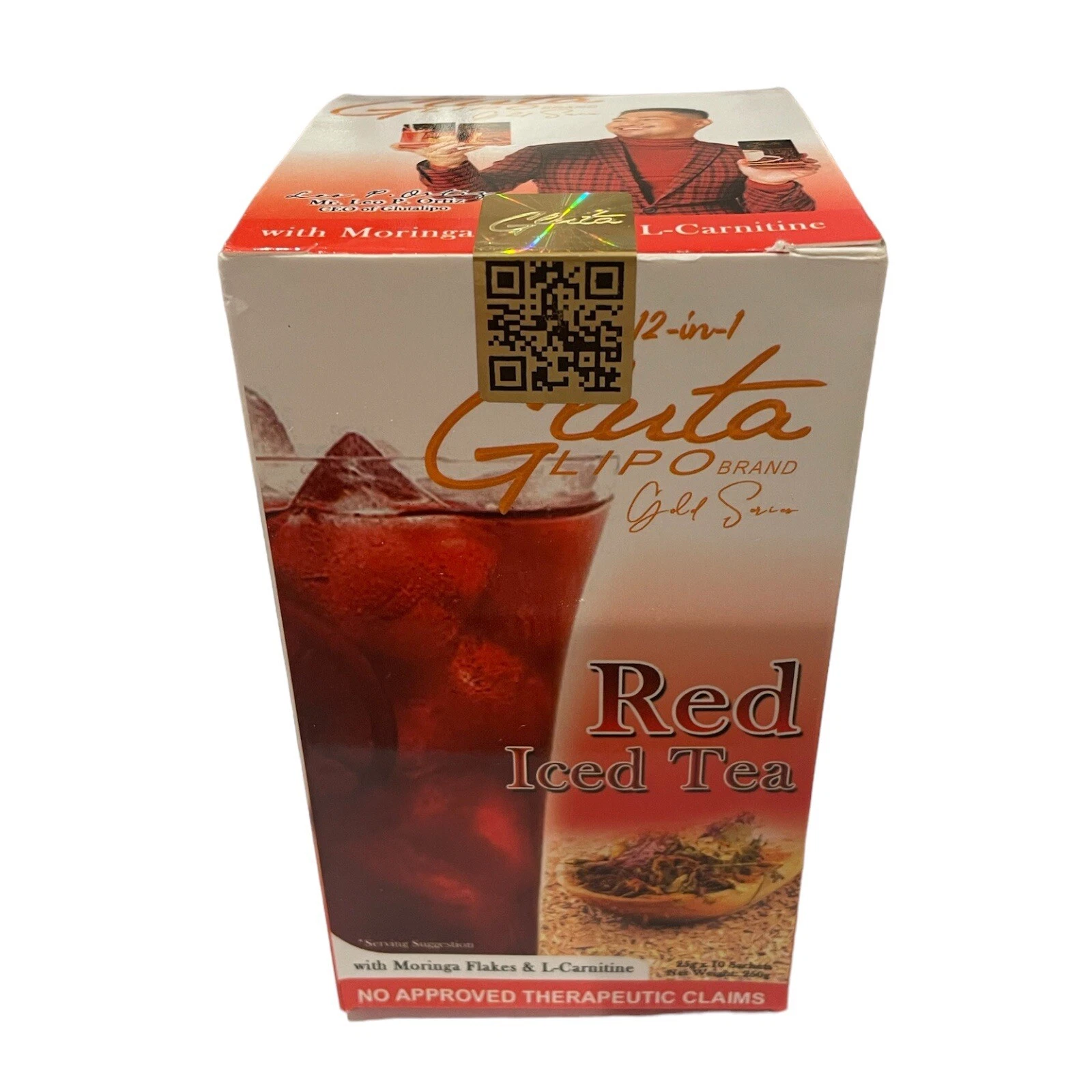 GlutaLipo Gold Series Red Tea Weight Loss Dietary Supplement with Glutathione