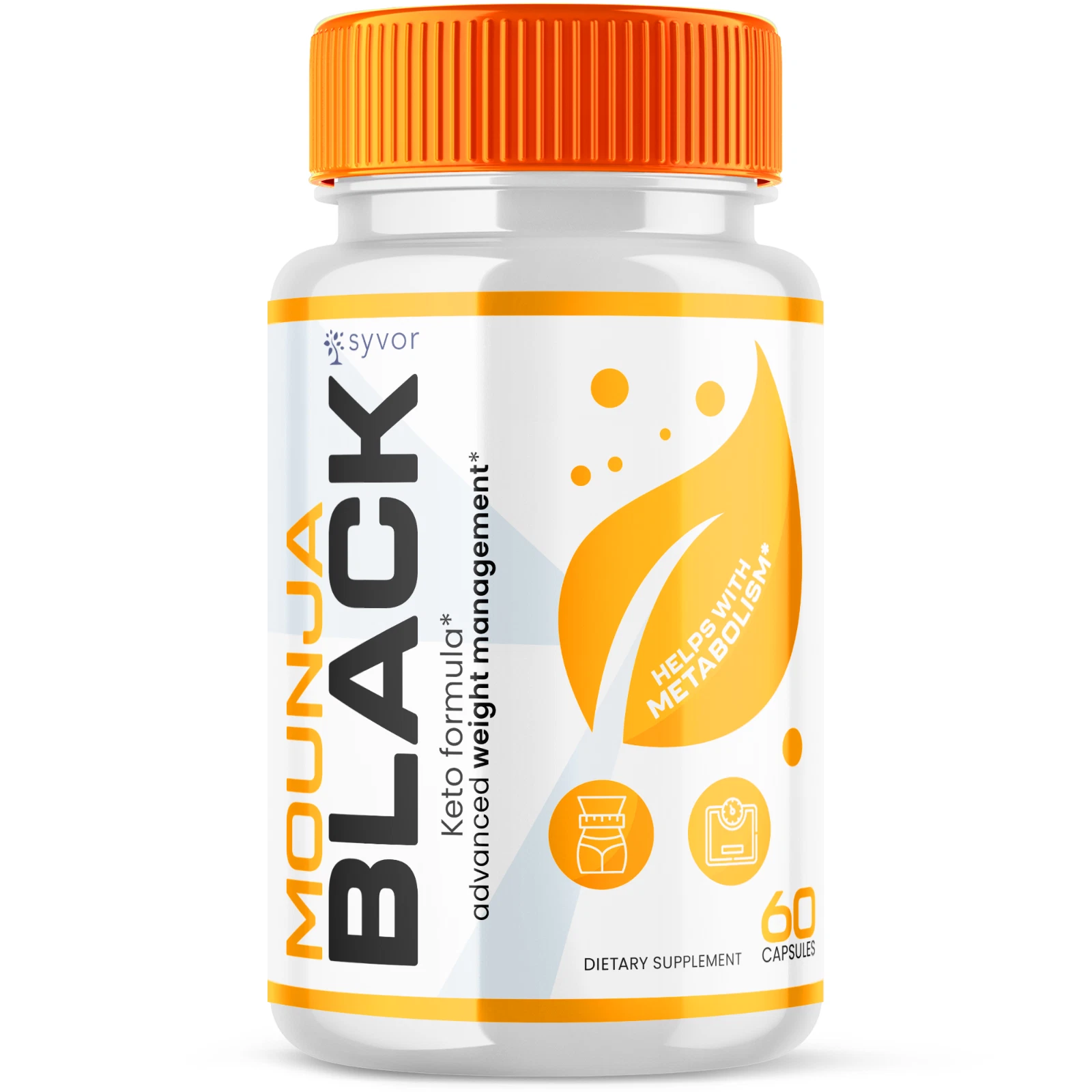 Mounja Black Advanced Formula Natural Energy & Fitness Support 60 Capsules