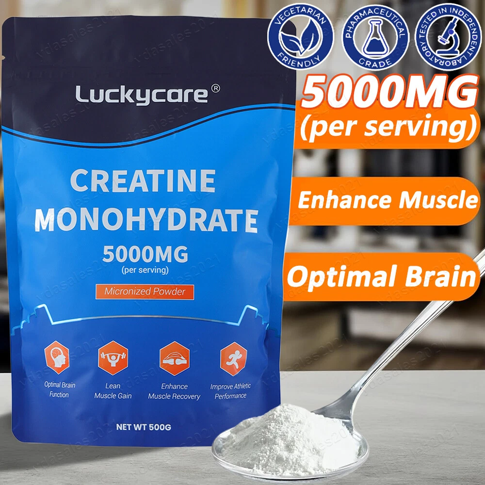 500 Grams Fitness Creatine Monohydrate Powder Unflavored Supports Muscle Energy