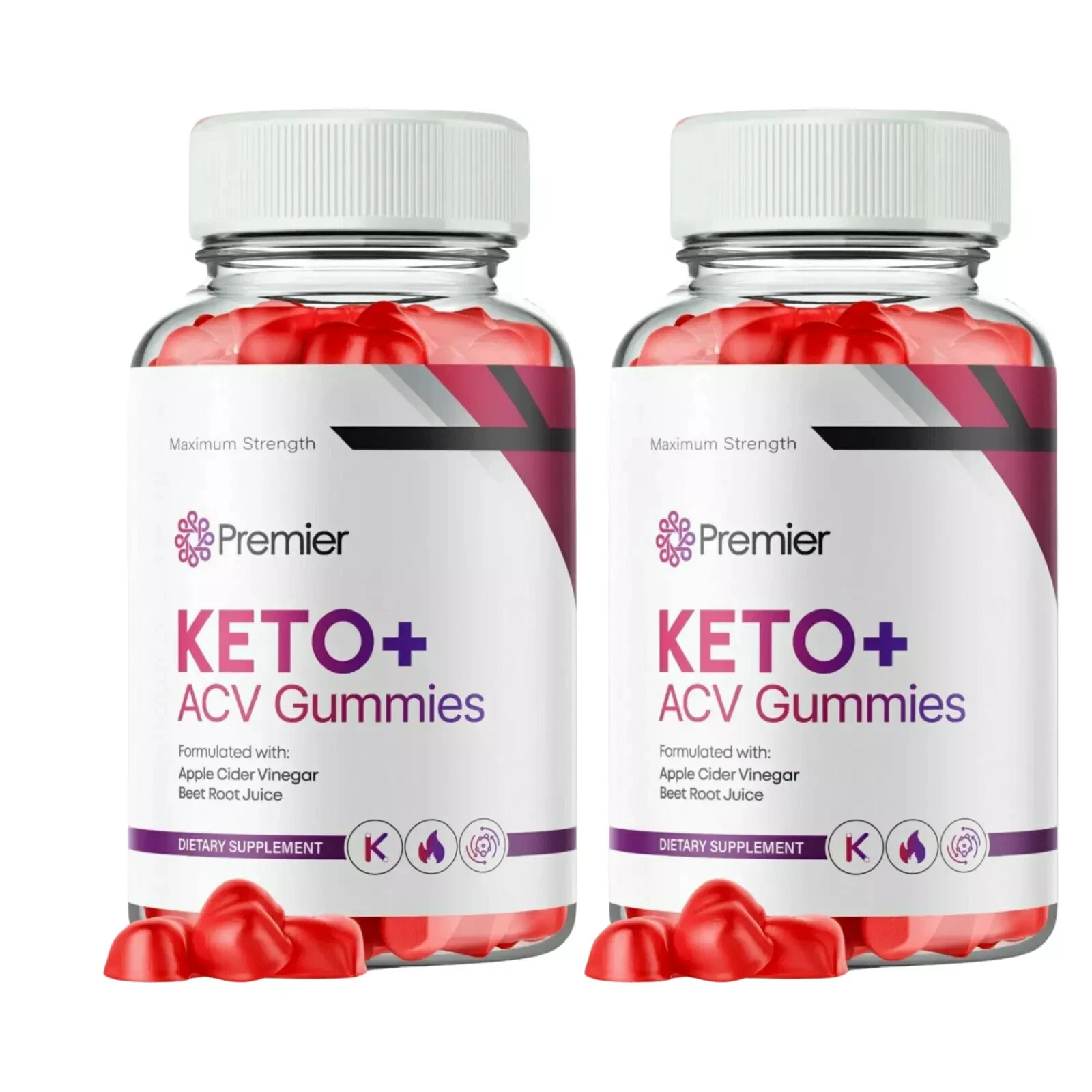 2-Pack Premier Keto Gummies - Premier ACV Gummies For Weight Loss - 120 Gummies