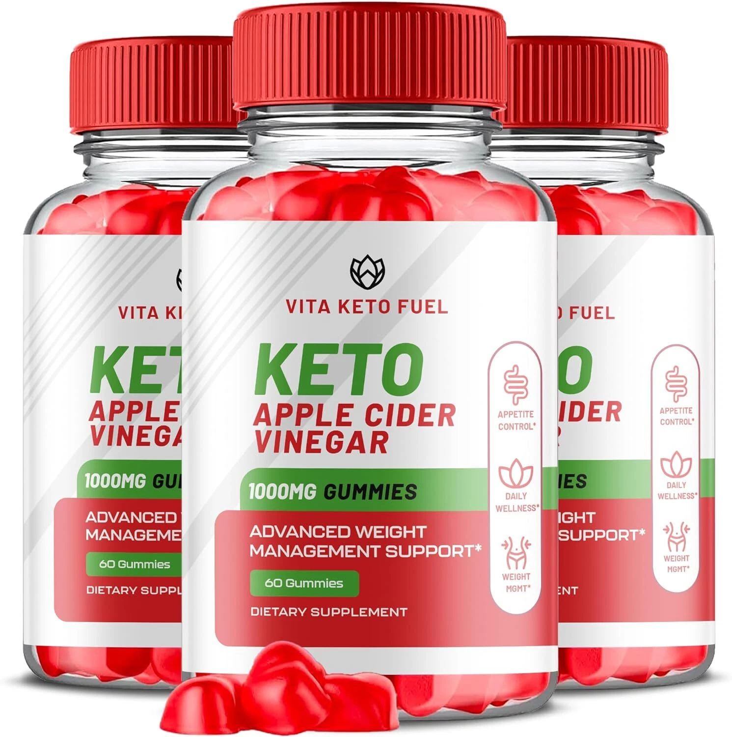 Vita Keto Fuel Gummies - Vita Keto Fuel ACV Gummys Weight Loss ORIGINAL - 3 Pack