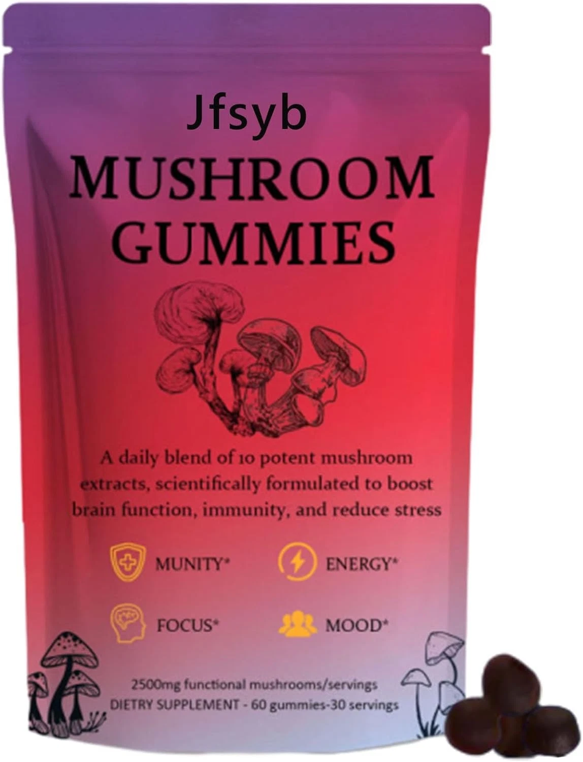 Sky Nutrition Mushroom Gummies,12 Blend with Chaga, Lions Mane,...