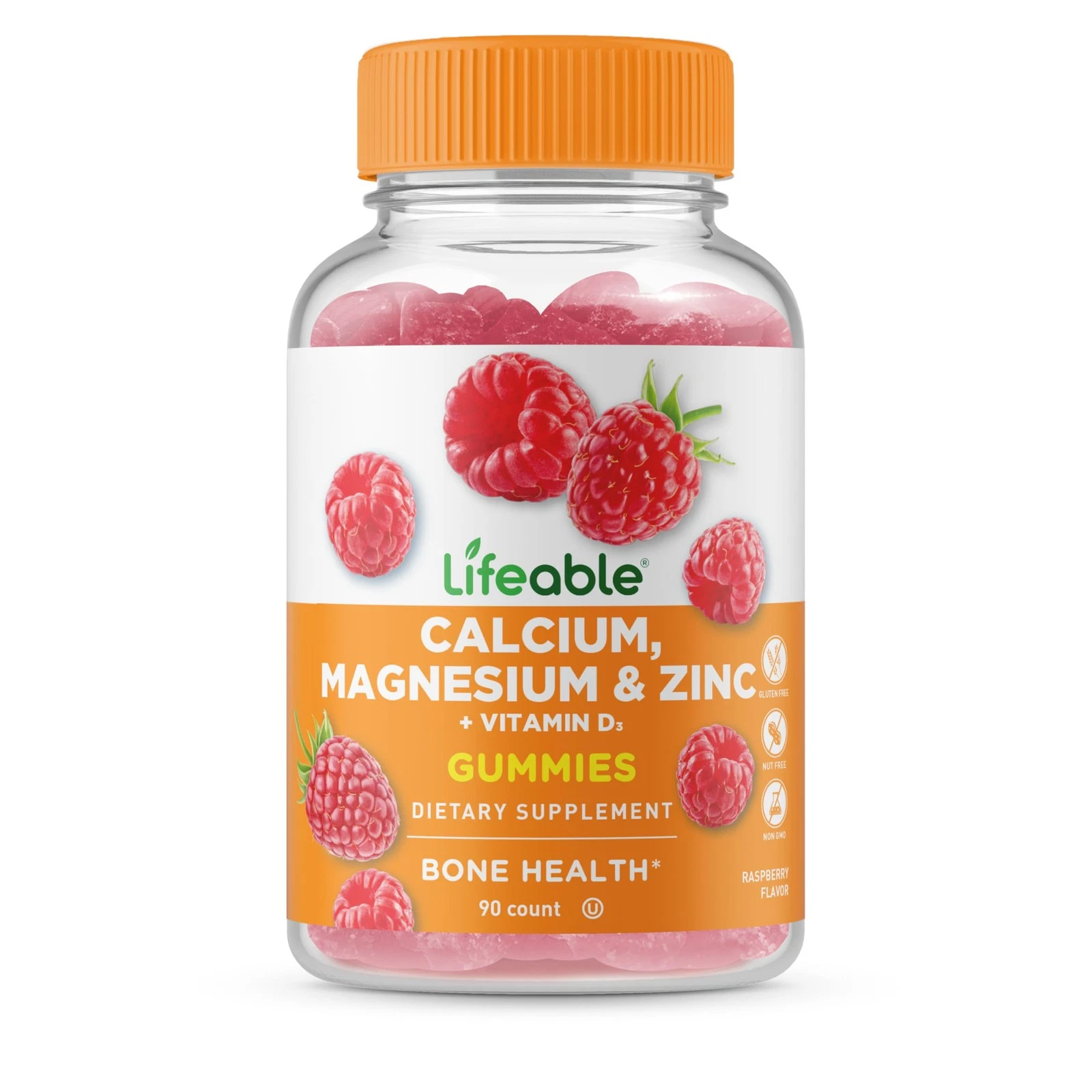 Lifeable Calcium Magnesium Zinc with Vitamin D3 Gummies | Great Tasting Calci...