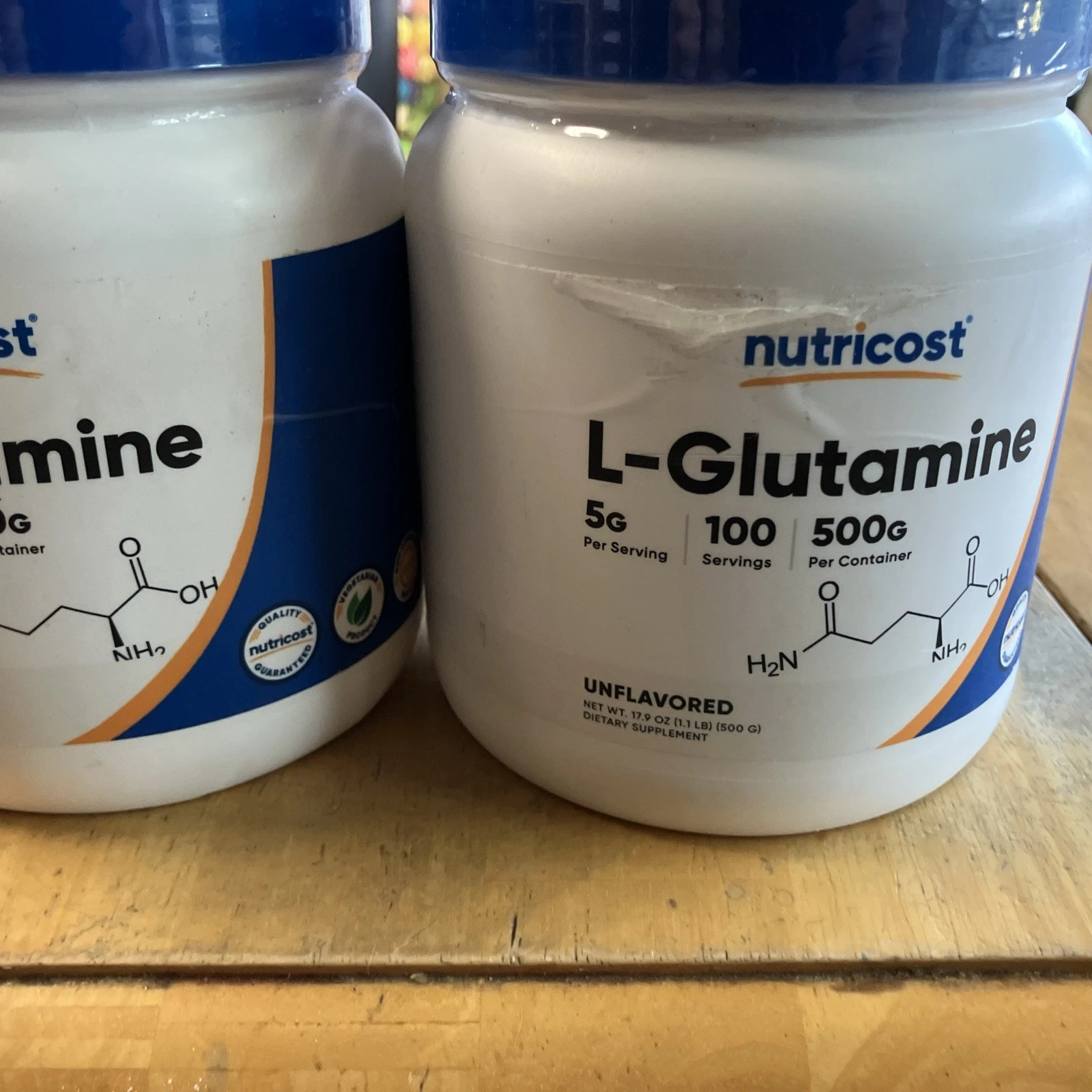 2-Nutricost Pure L-Glutamine Powder 500G - 100 Servings, Non-GMO & Gluten Free