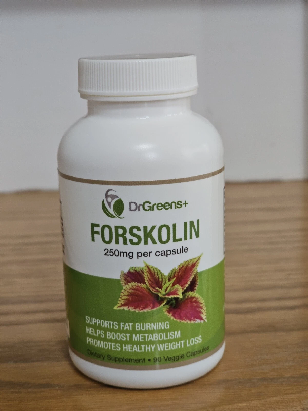 DrGreens+ FORSKOLIN 250mg SUPPORTS FAT BURNING WEIGHT LOSS 90 capsules OPEN BOX