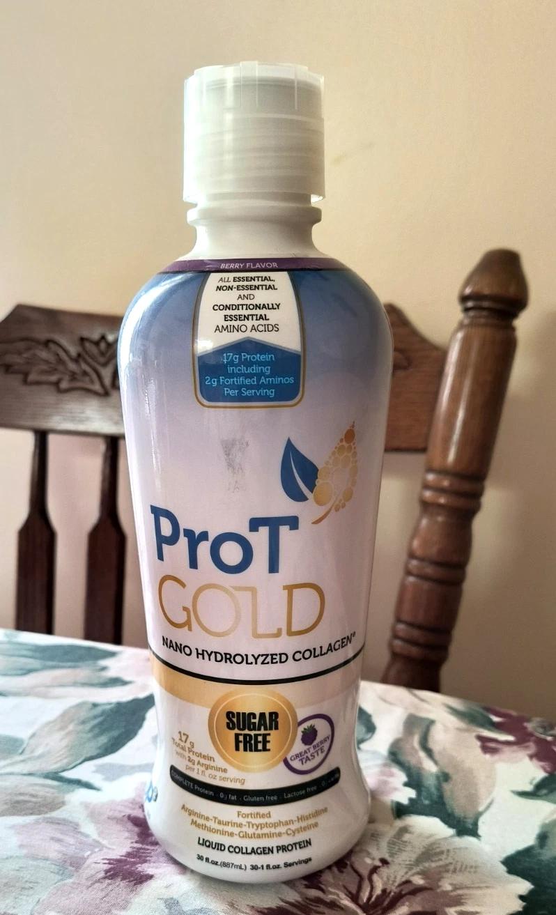 Prot Gold Berry Sugar Liquid Protein Shot 30oz Bottle W 30 1oz Servings ANT