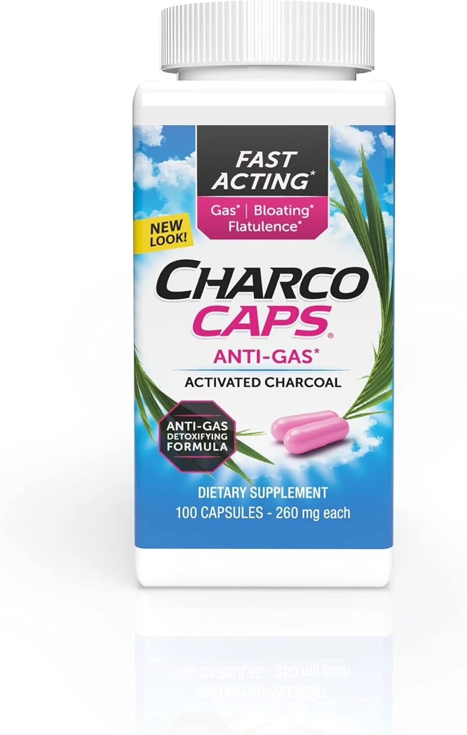 CharcoCaps Anti-Gas Formula Capsules 100 ea