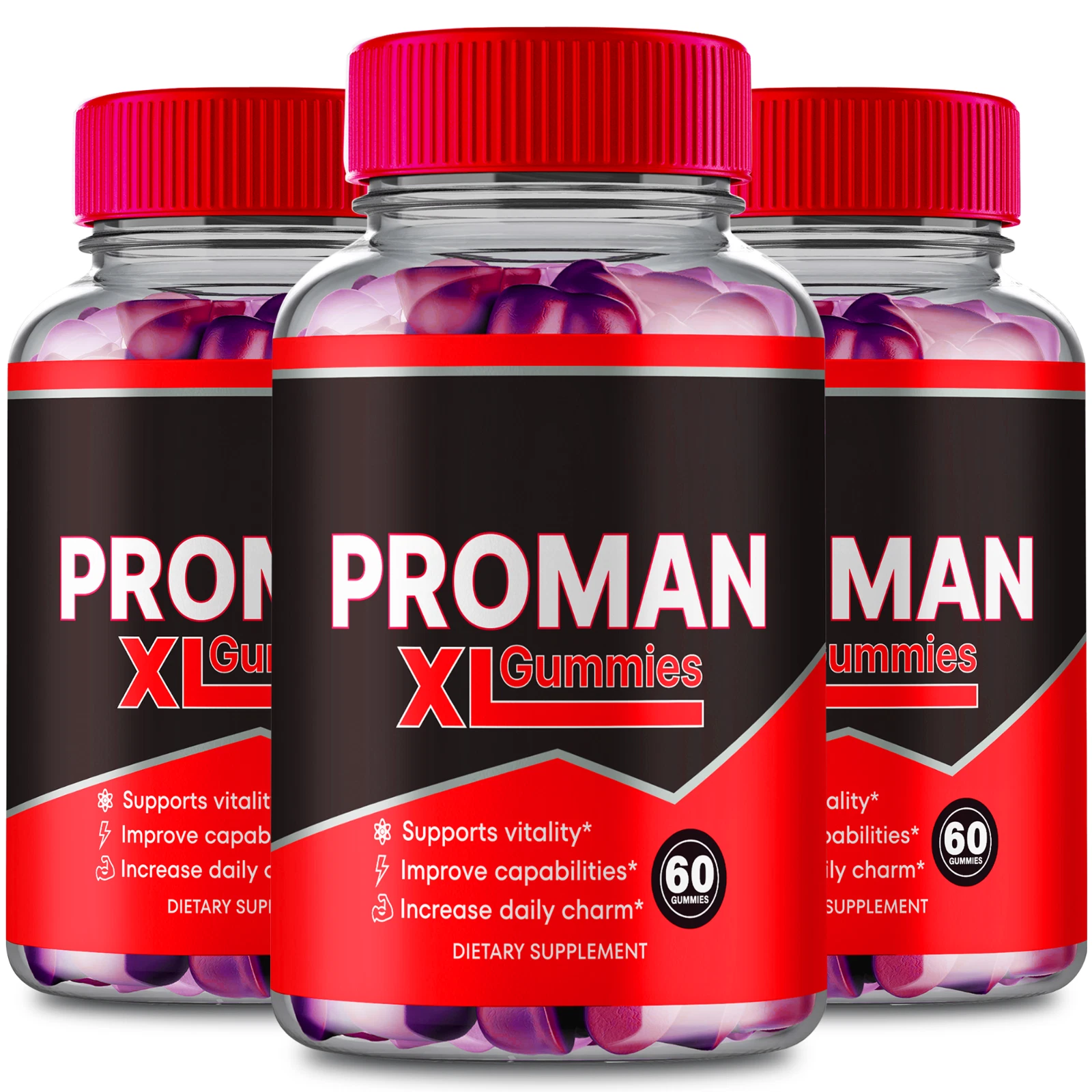 (3 Pack) Proman XL Men Gummies, PromanXL for Daily High Drive Male Gummy