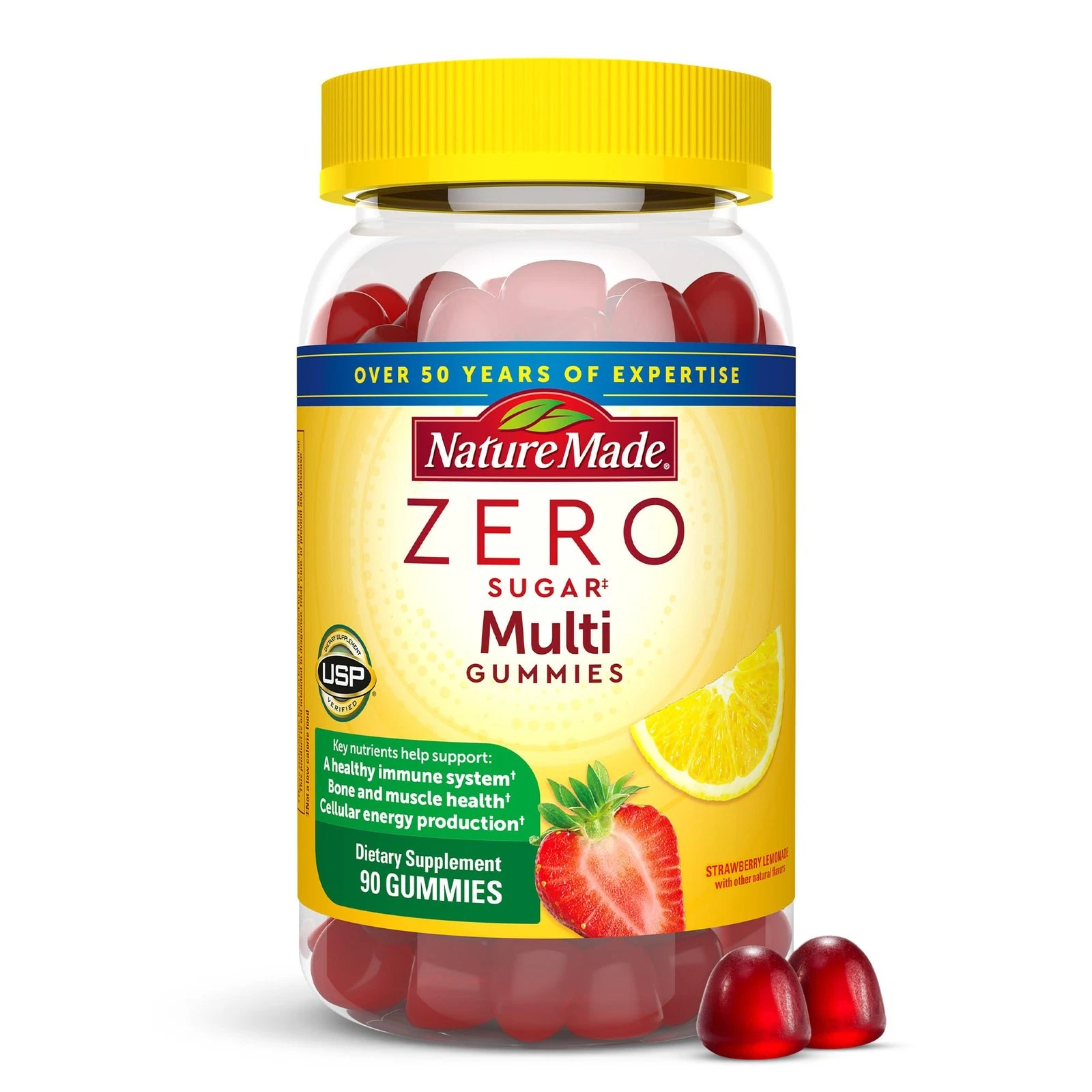Zero Sugar Multivitamin Gummies, Daily Nutritional Support Vitamin Supplement...