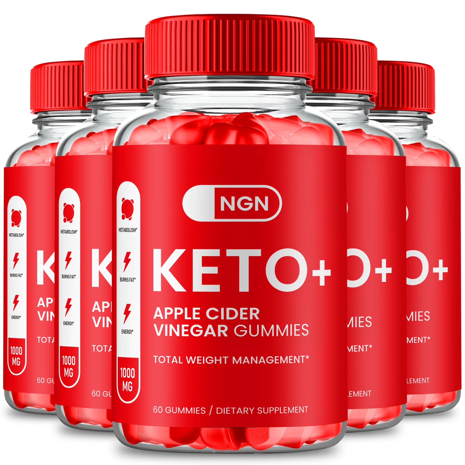 (5 Pack) NGN Keto ACV Gummies for Advanced Weight Loss and Energy Gummy